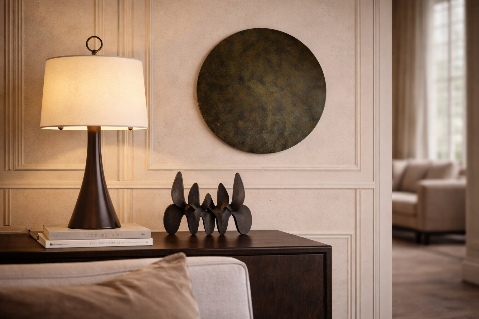 Terra Orb Wall Art - Moss Finish