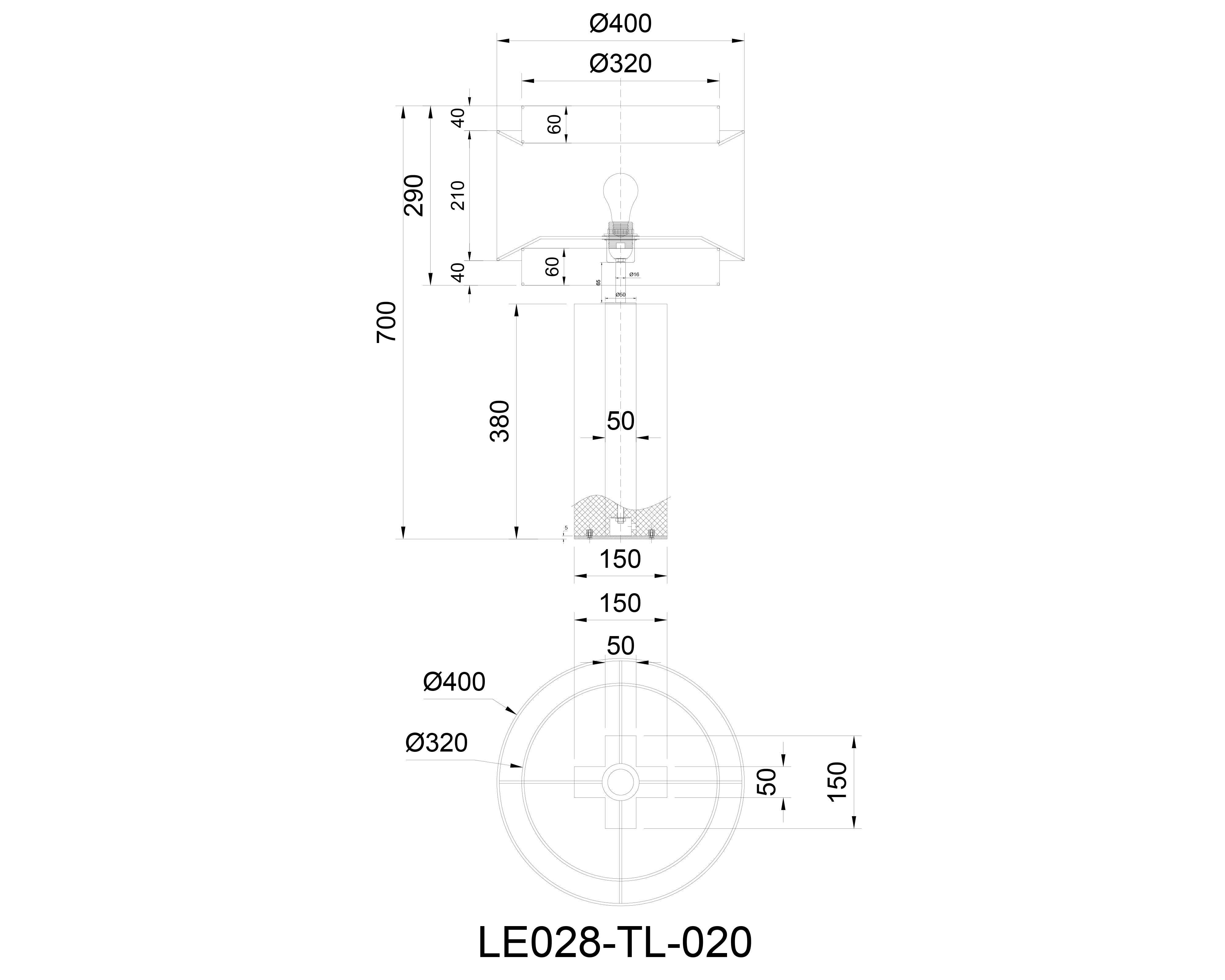 Asos Table Lamp - Brown Emperador Marble and Light Beige Linen Shade