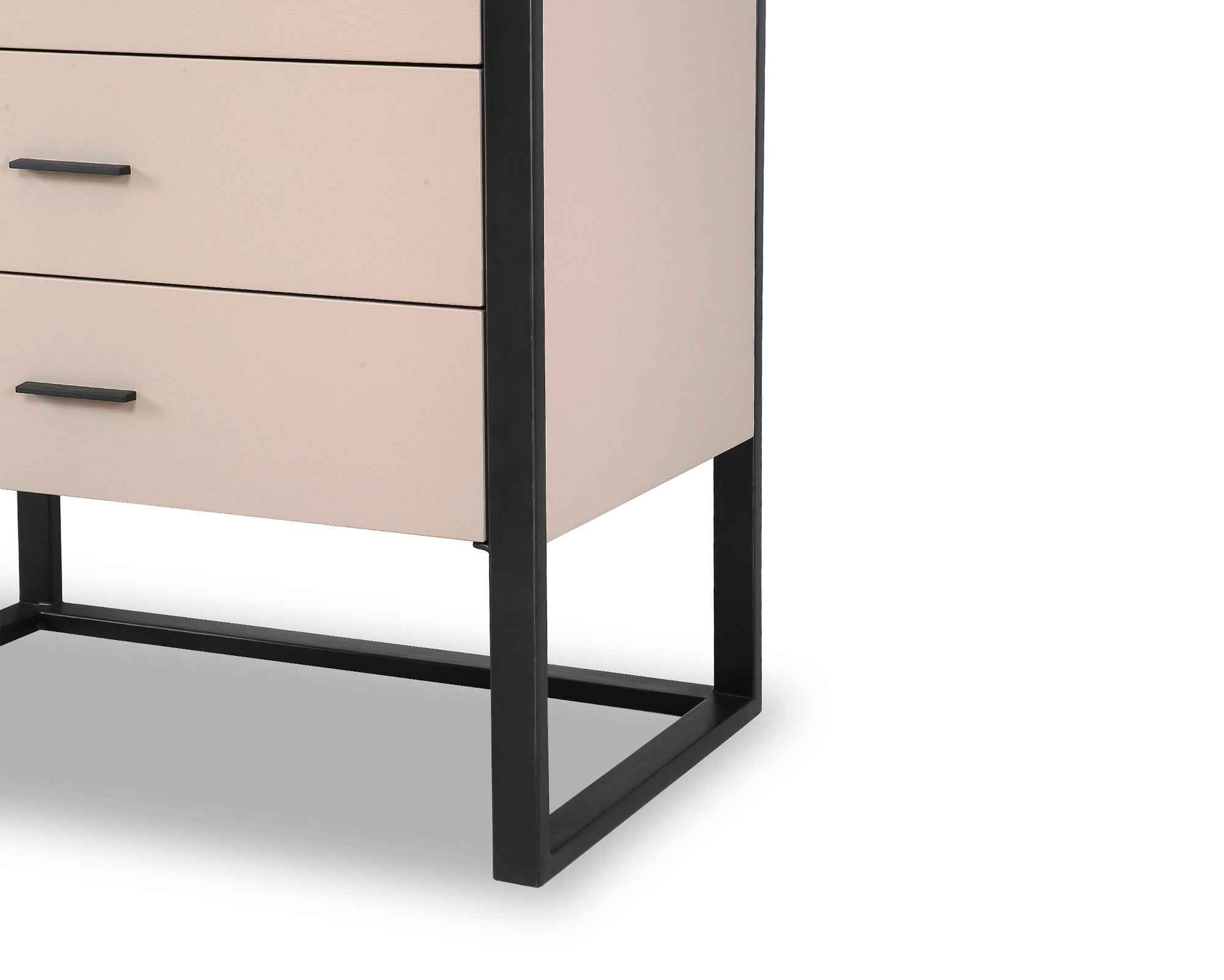Almati Chest of Drawer - Mink Faux Leather