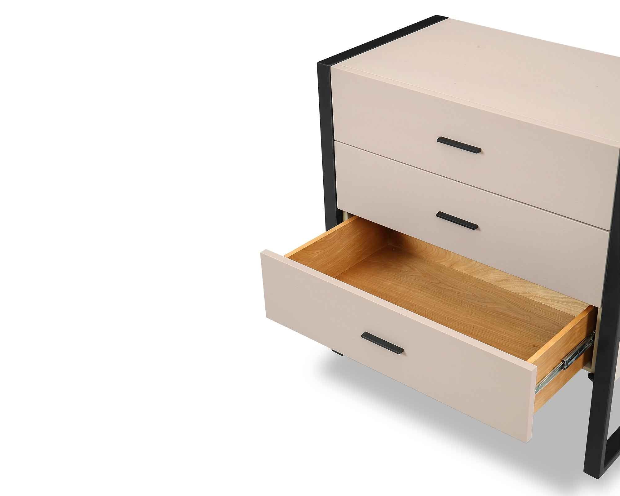 Almati Chest of Drawer - Mink Faux Leather