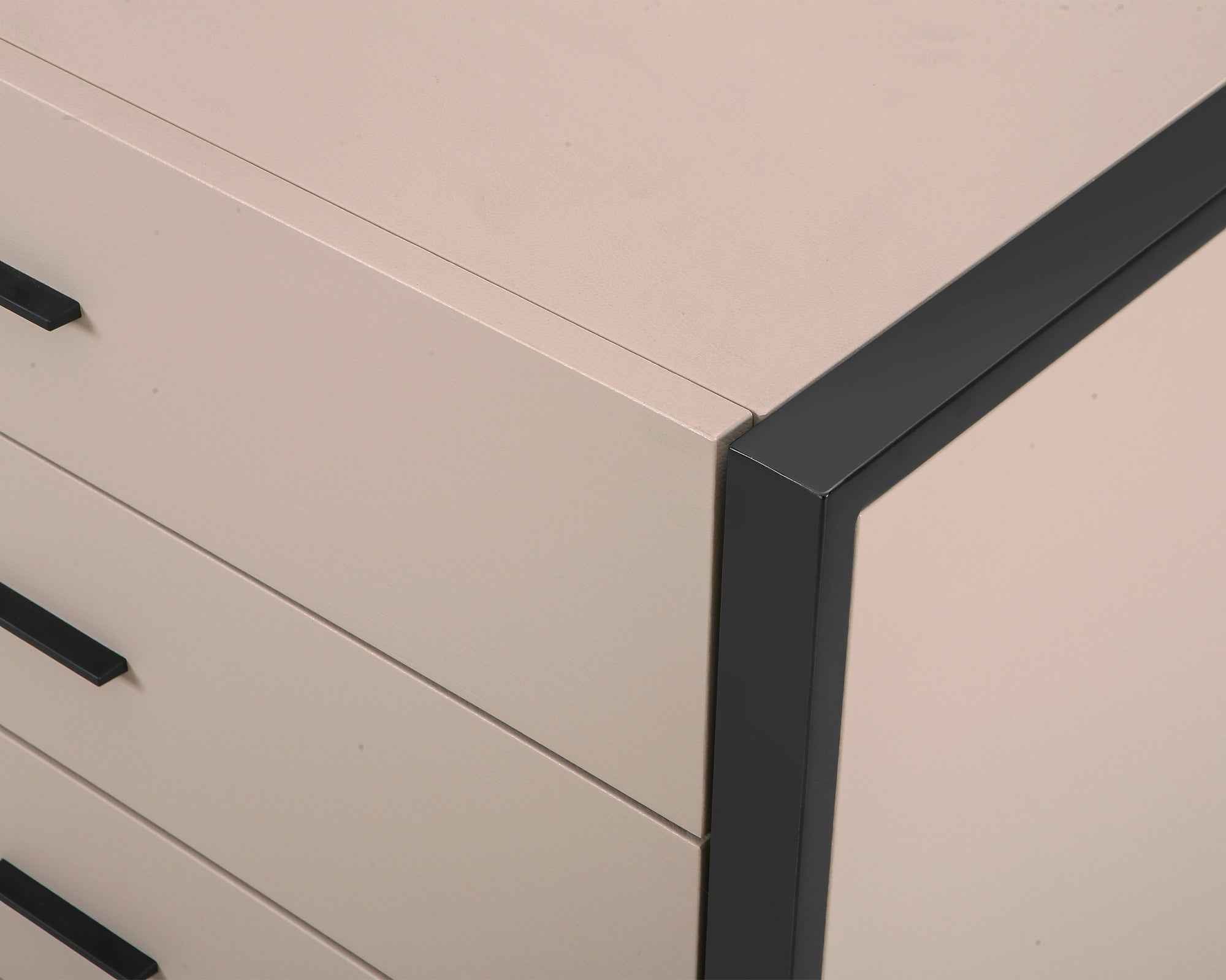 Almati Chest of Drawer - Mink Faux Leather