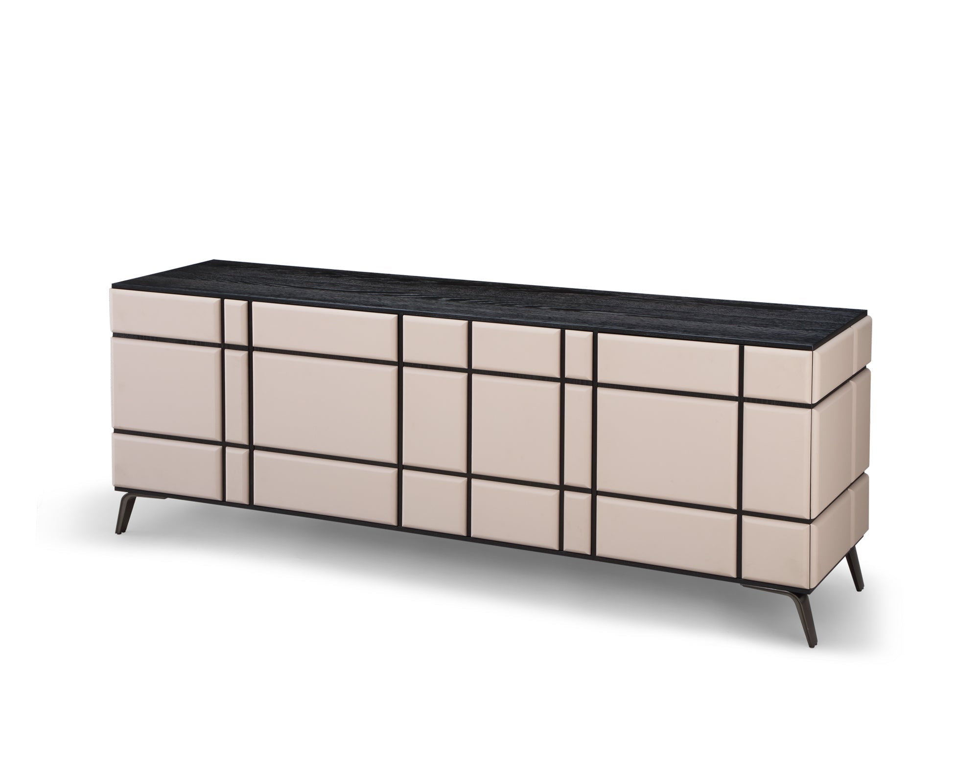 Tartan Sideboard - Dark Brown Oak Veneer and Mink