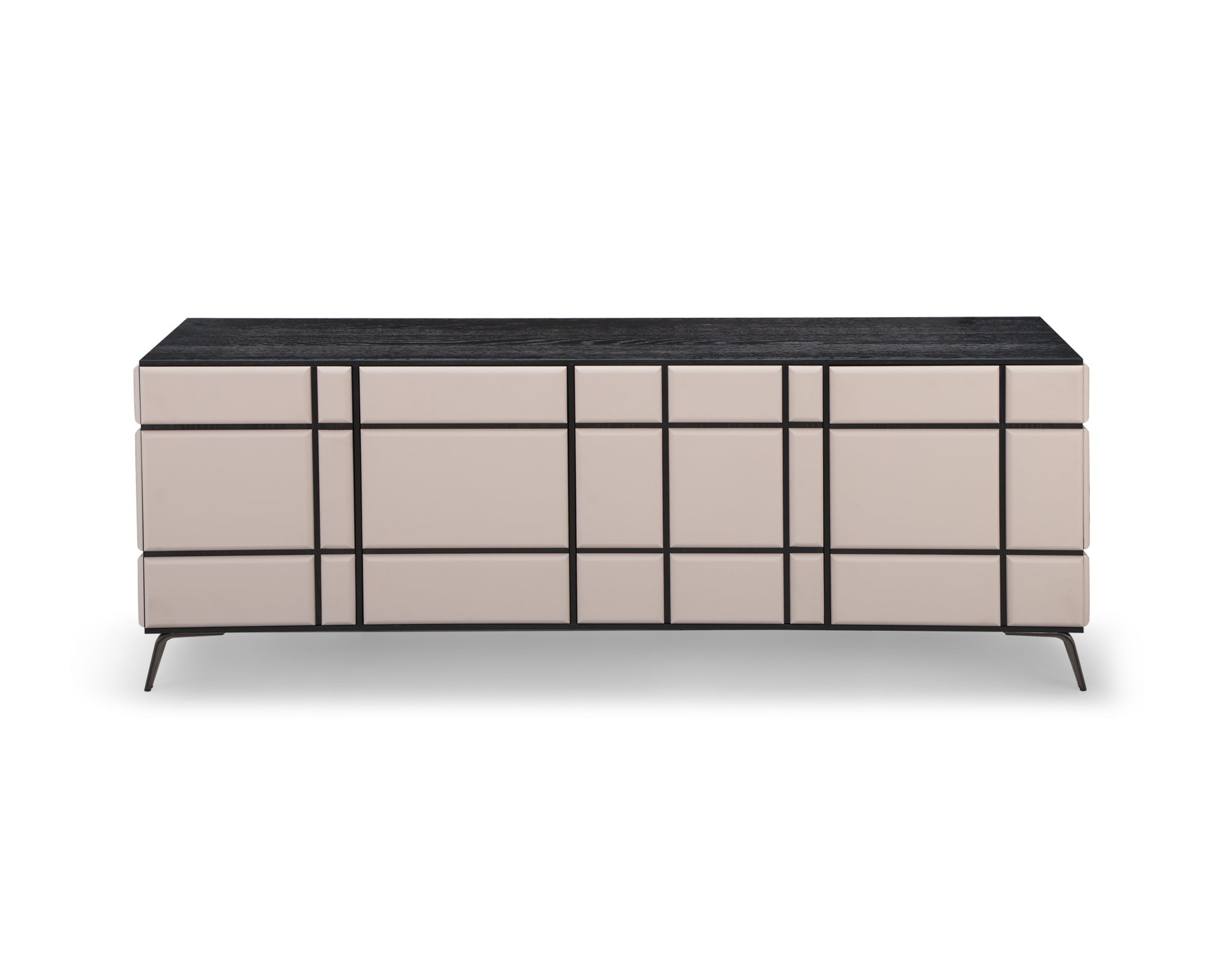 Tartan Sideboard - Dark Brown Oak Veneer and Mink