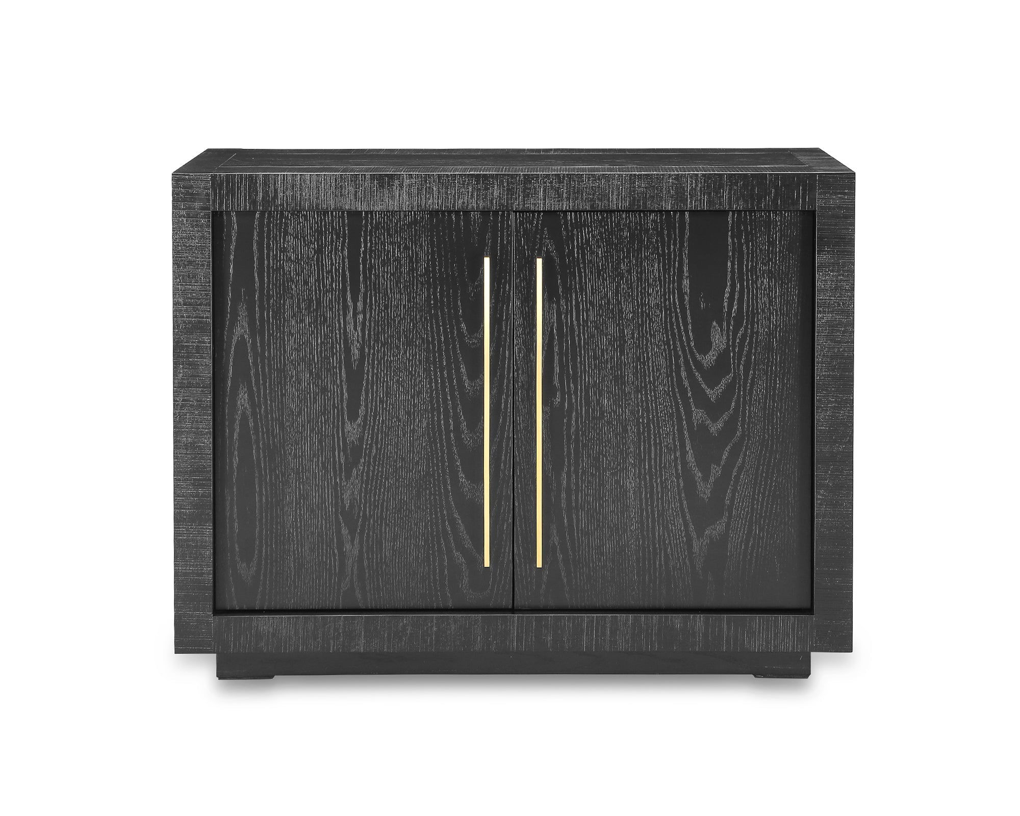 Kent Sideboard 2 Doors - Wenge Finish, Brass Finish