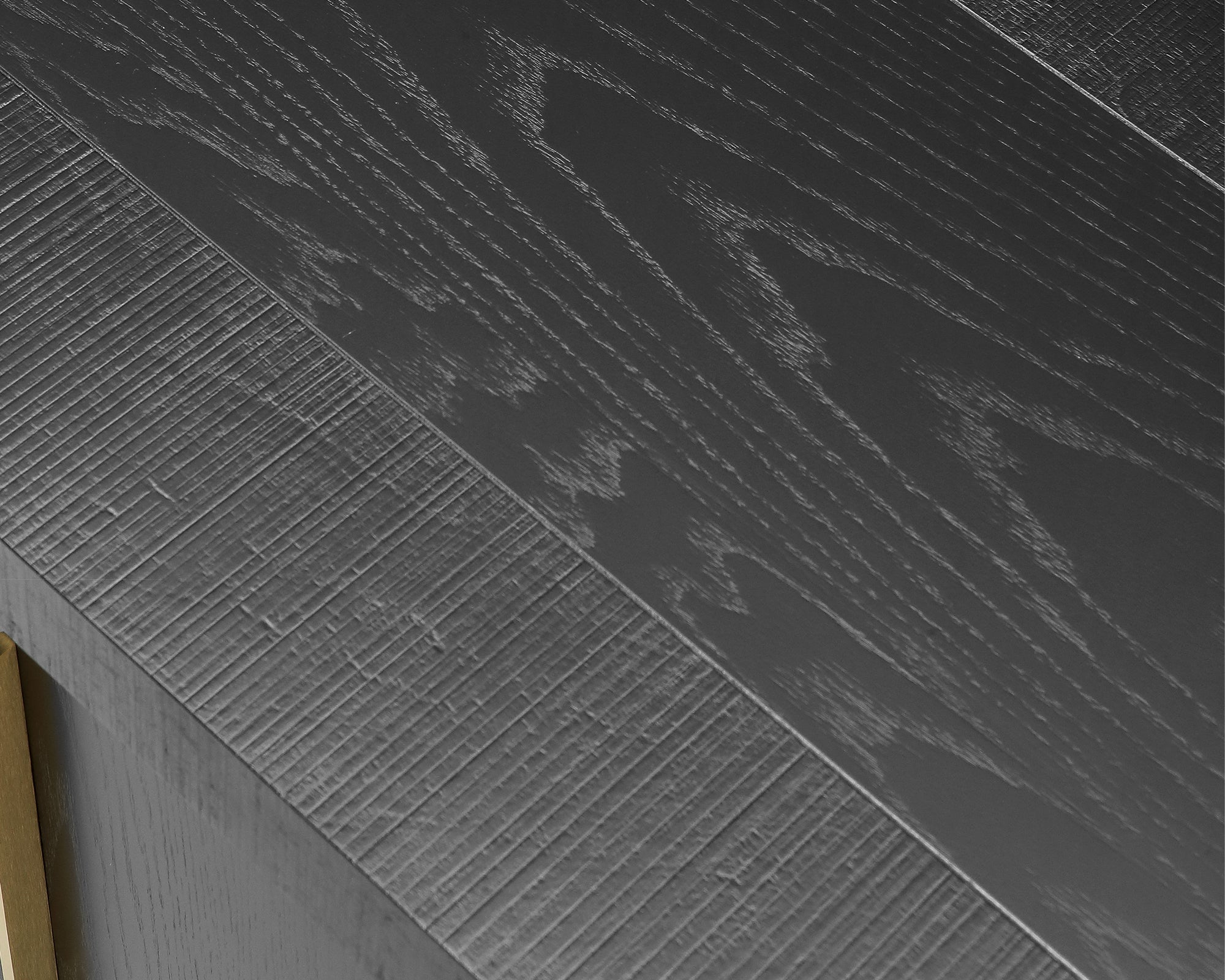 Kent Sideboard 2 Doors - Wenge Finish, Brass Finish