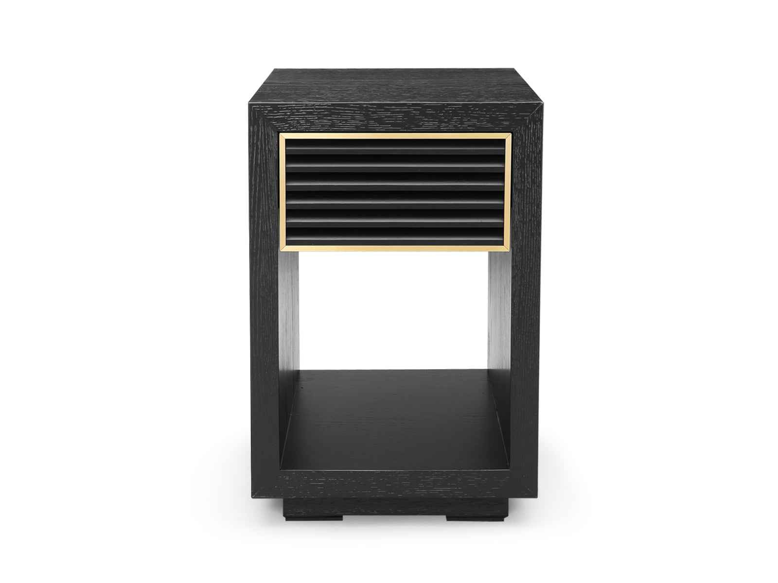 Amara Bedside Table - Black Oak Veneer