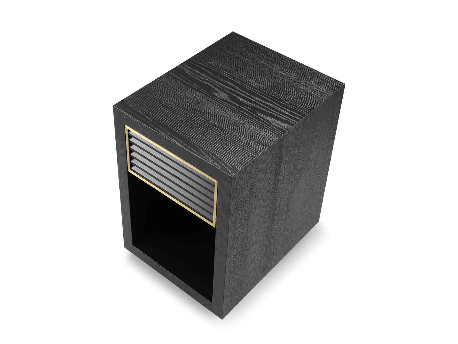 Amara Bedside Table - Black Oak Veneer