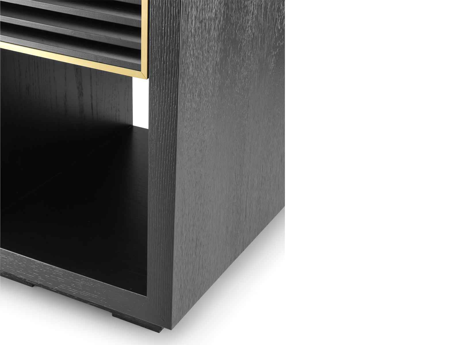 Amara Bedside Table - Black Oak Veneer