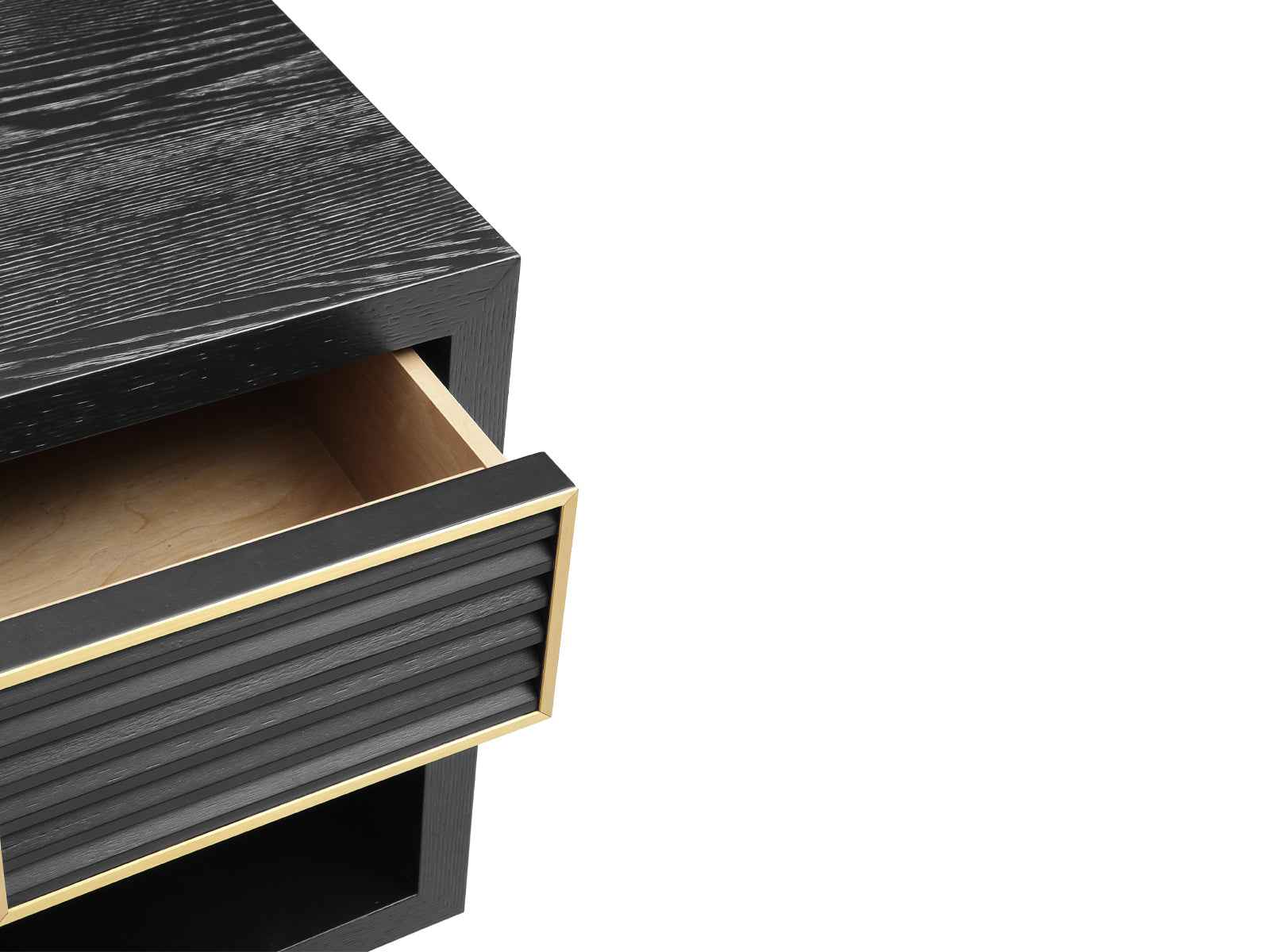 Amara Bedside Table - Black Oak Veneer