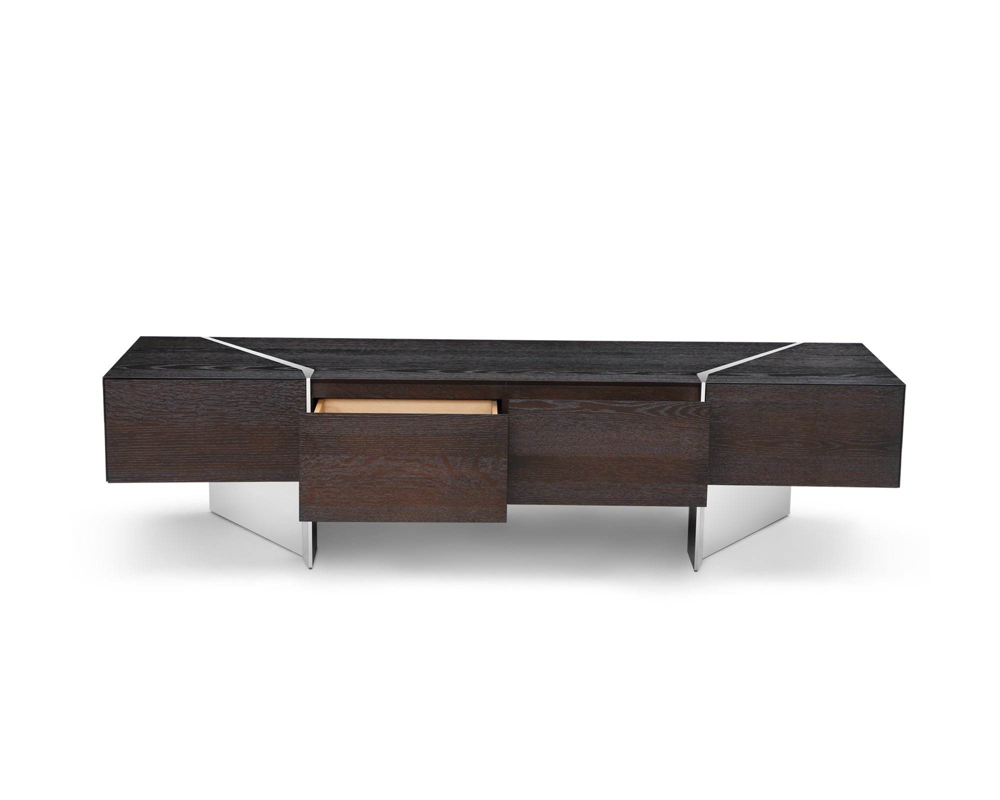 Nautilus TV Stand - Dark Fumed Finish
