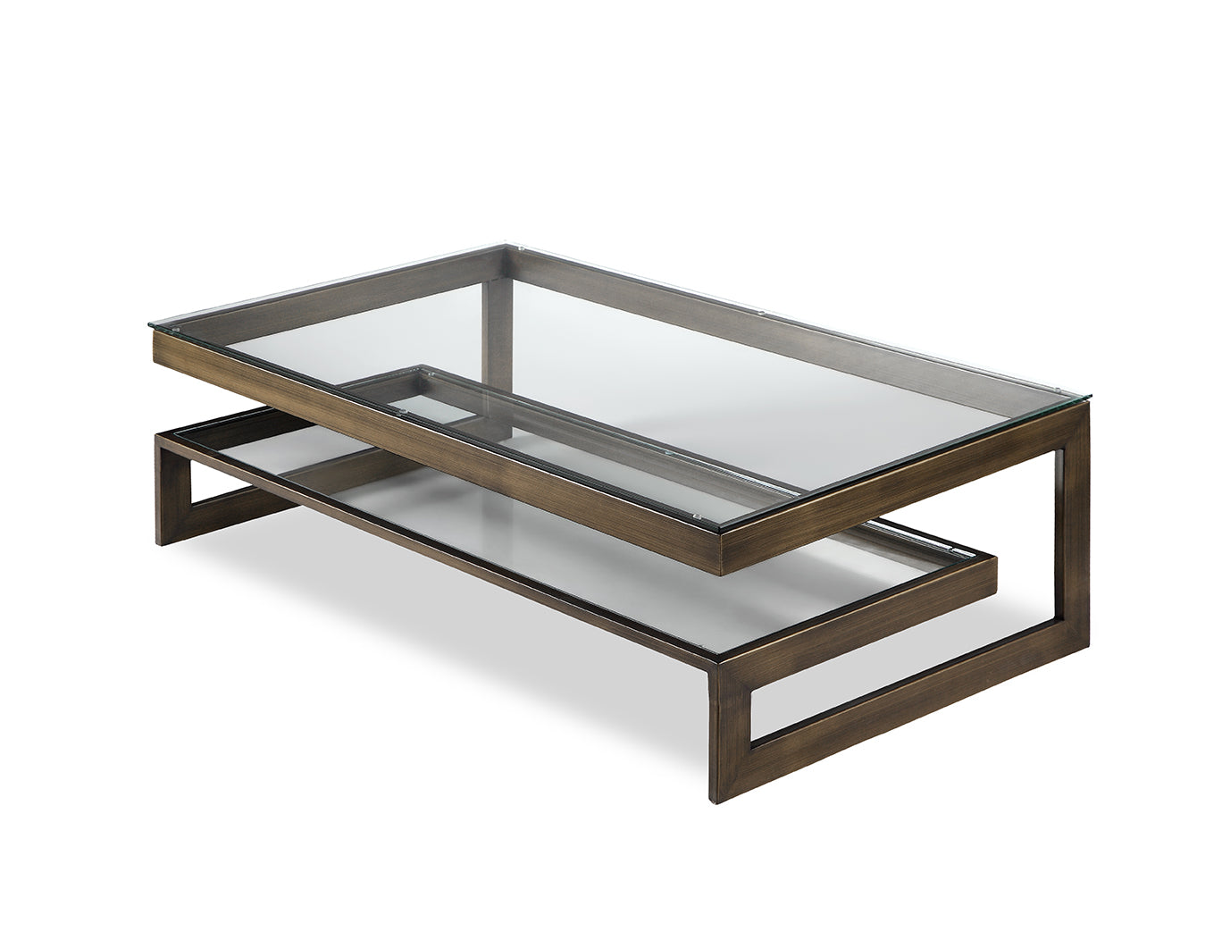 Ziggi Coffee Table - Antique Bronze Hairline Finish