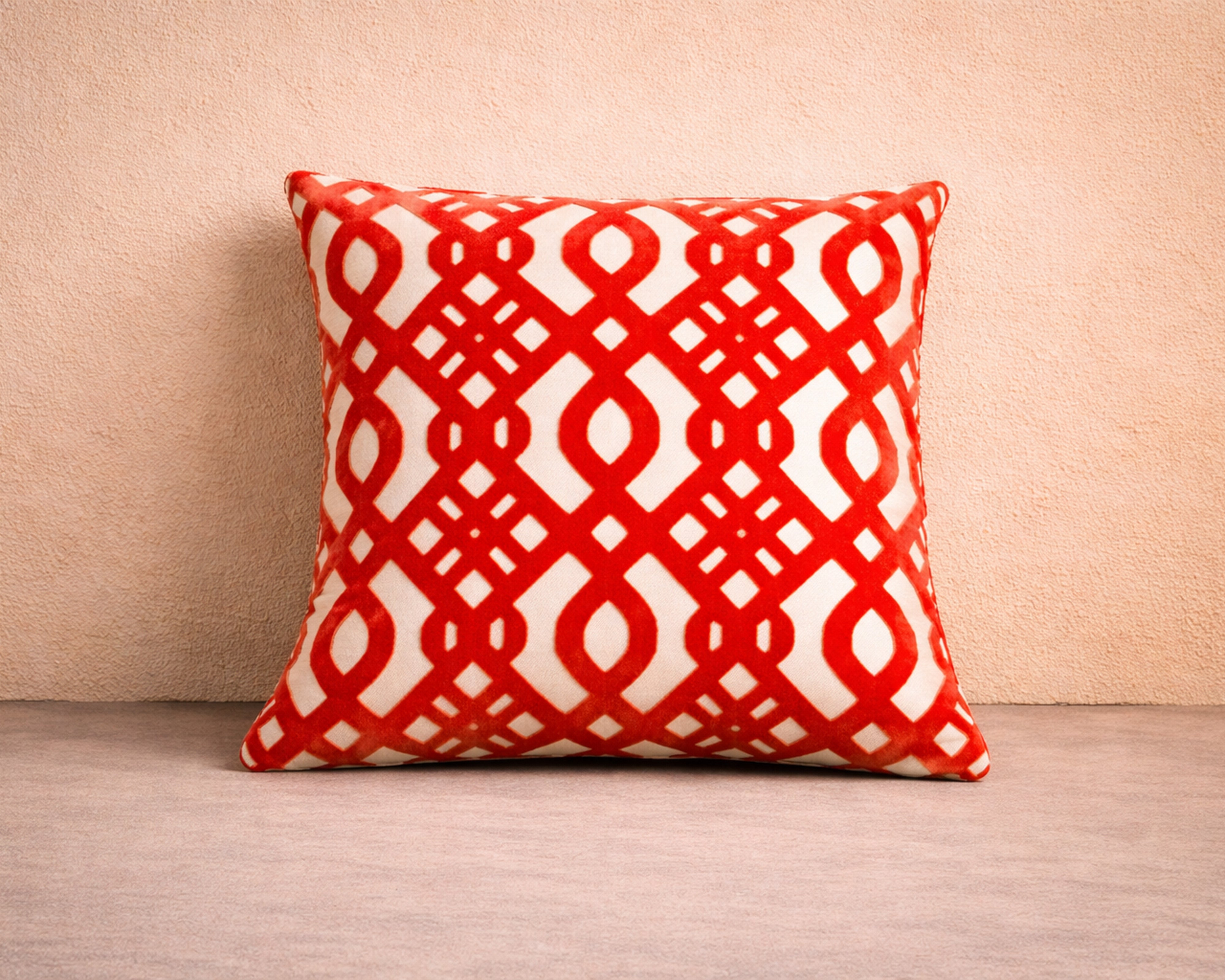 Palmbeach Pillow - Orange and White
