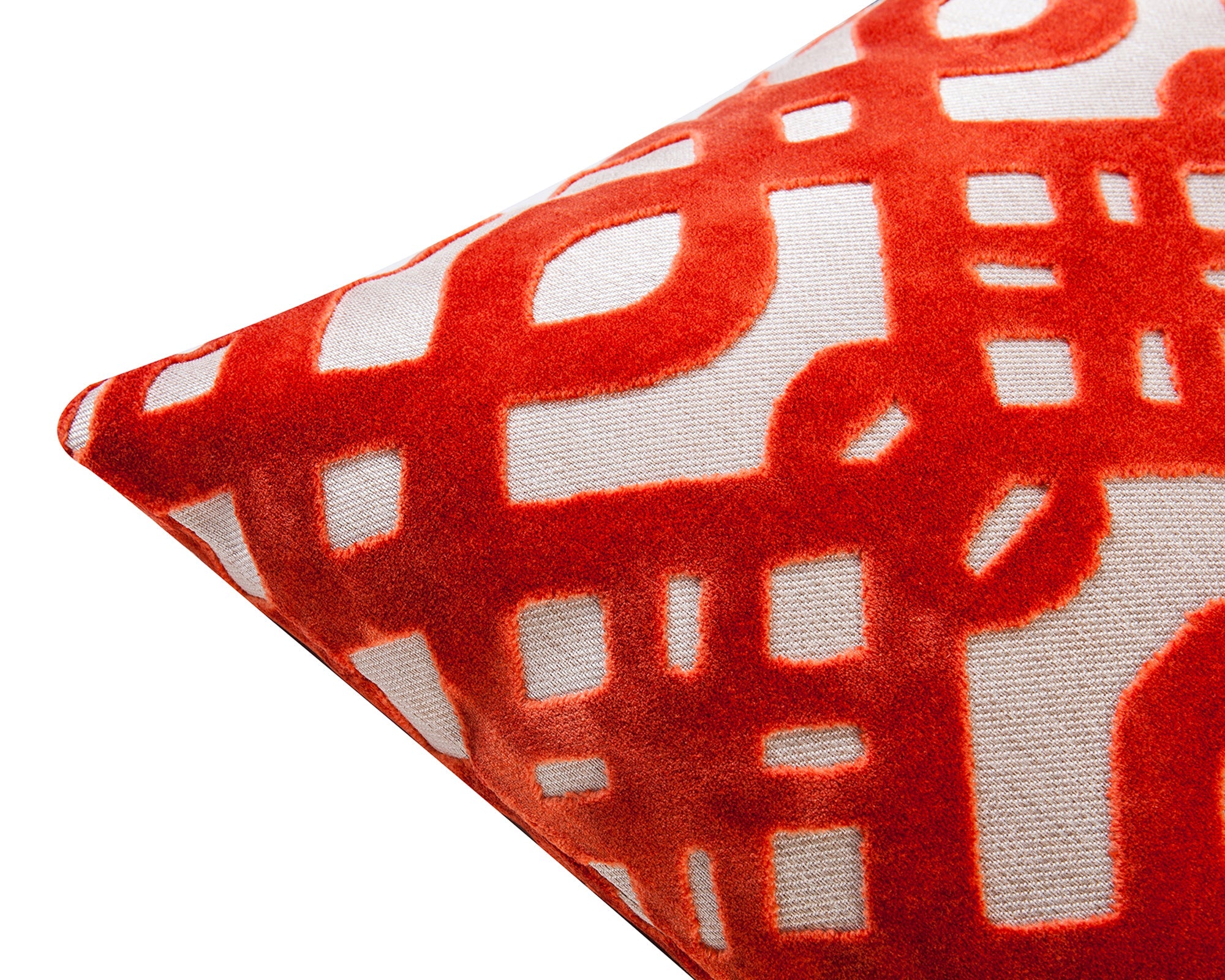 Palmbeach Pillow - Orange and White