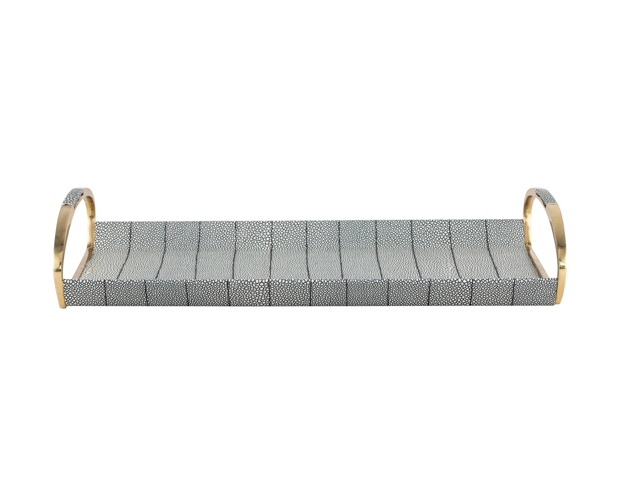Linea Shagreen Tray - Grey Shagreen