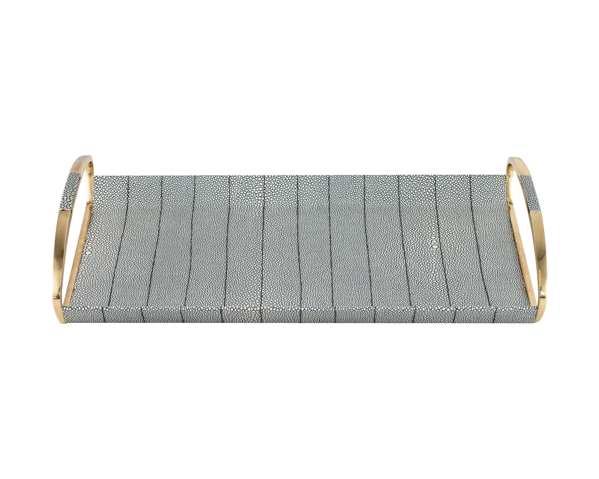 Linea Shagreen Tray - Grey Shagreen