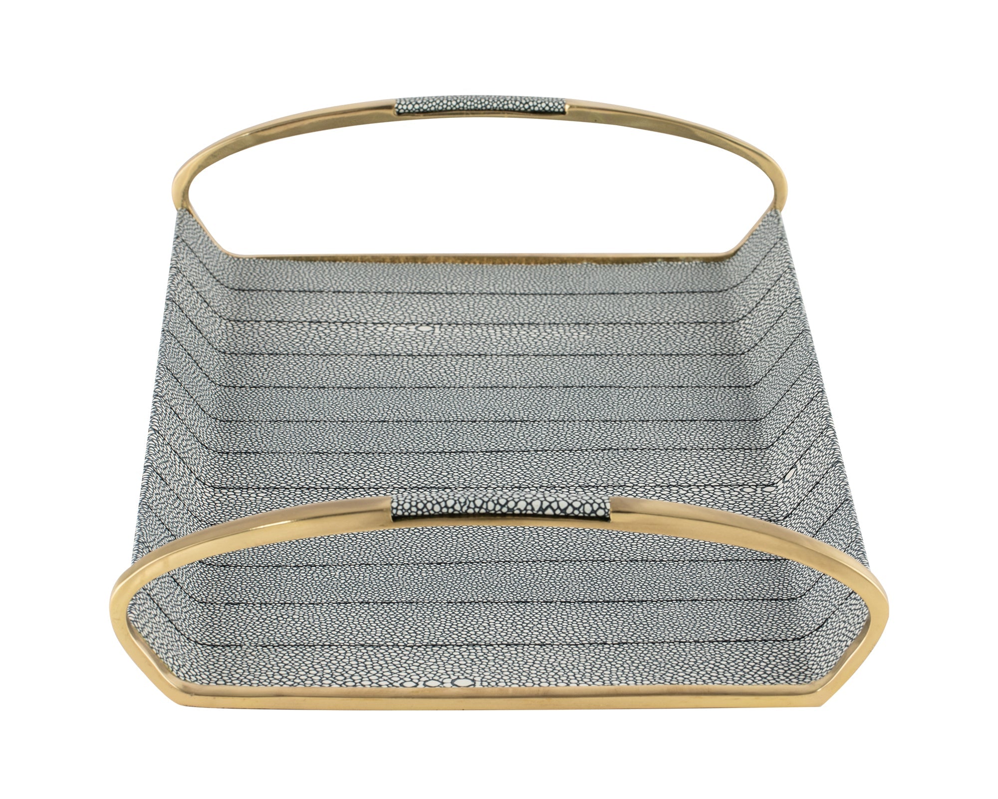 Linea Shagreen Tray - Grey Shagreen