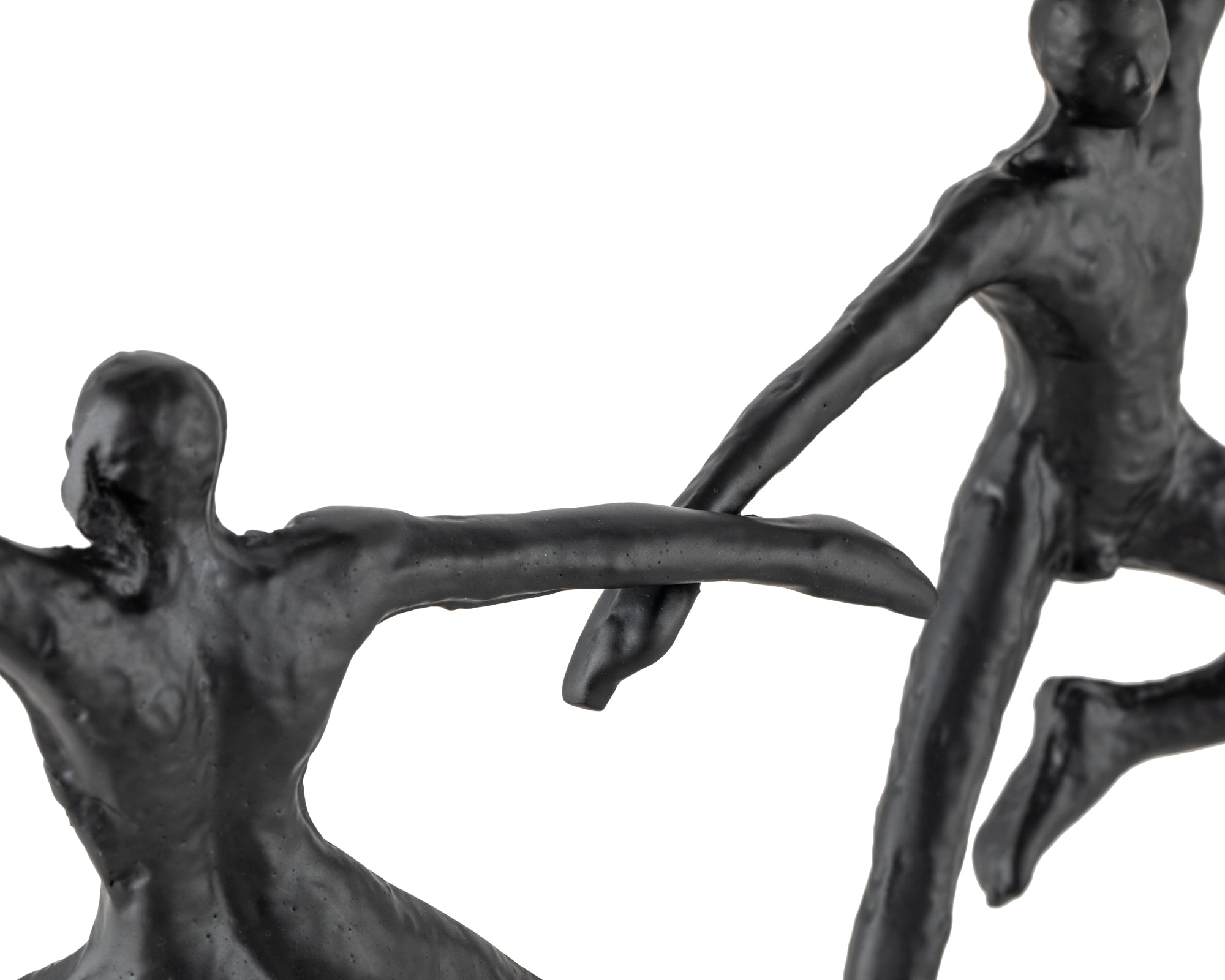 Rondo Sculpture - Blackened Cast Iron, White Marble