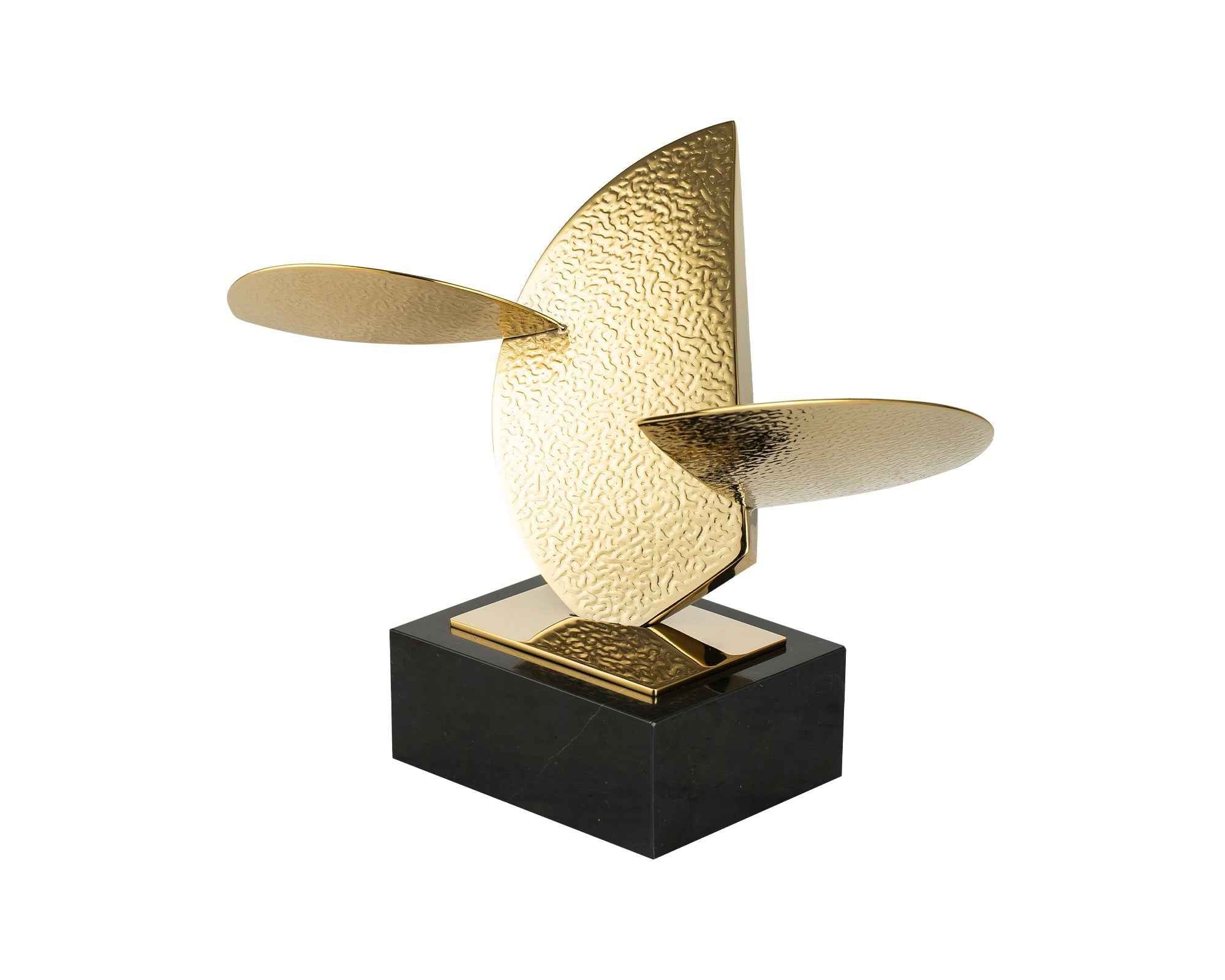 Agar Sculpture- Polished Brass