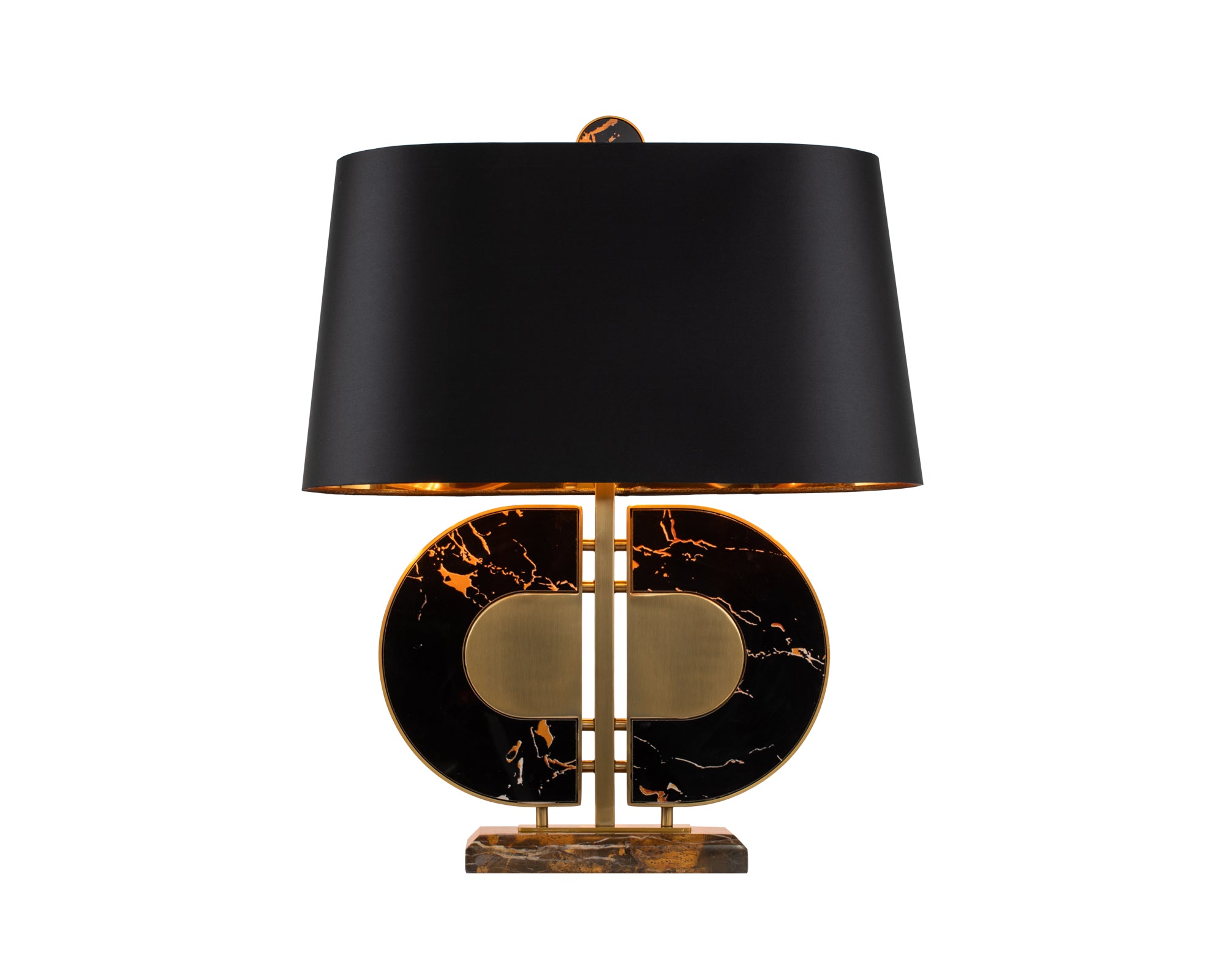 Coleman Table Lamp - Brown Marble/Brushed Brass