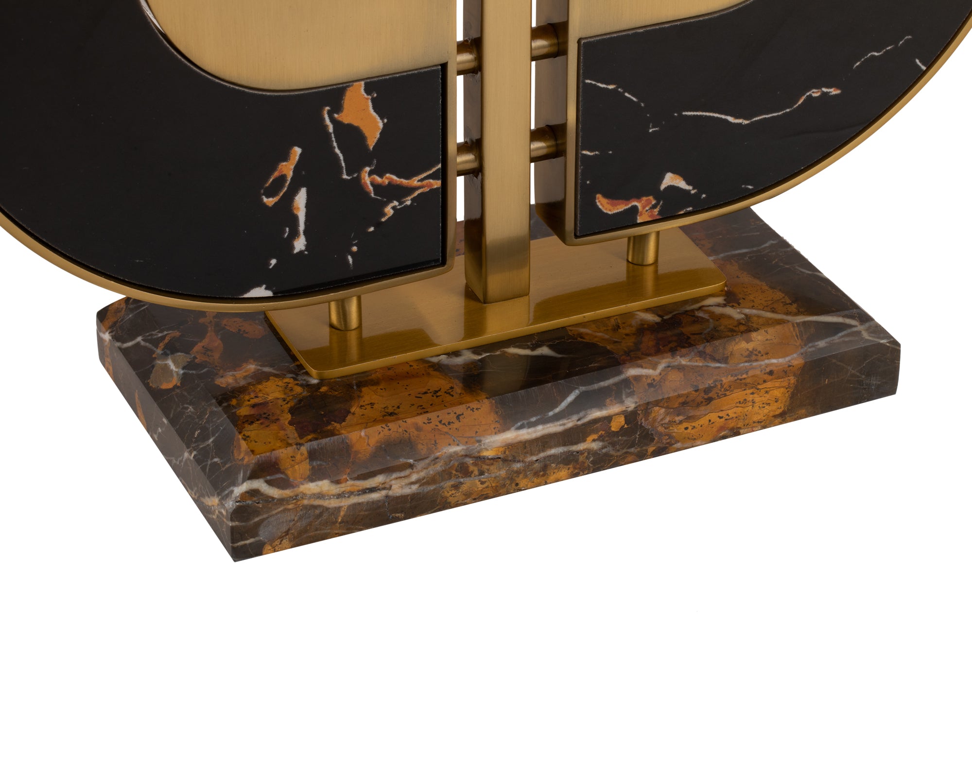 Coleman Table Lamp - Brown Marble/Brushed Brass