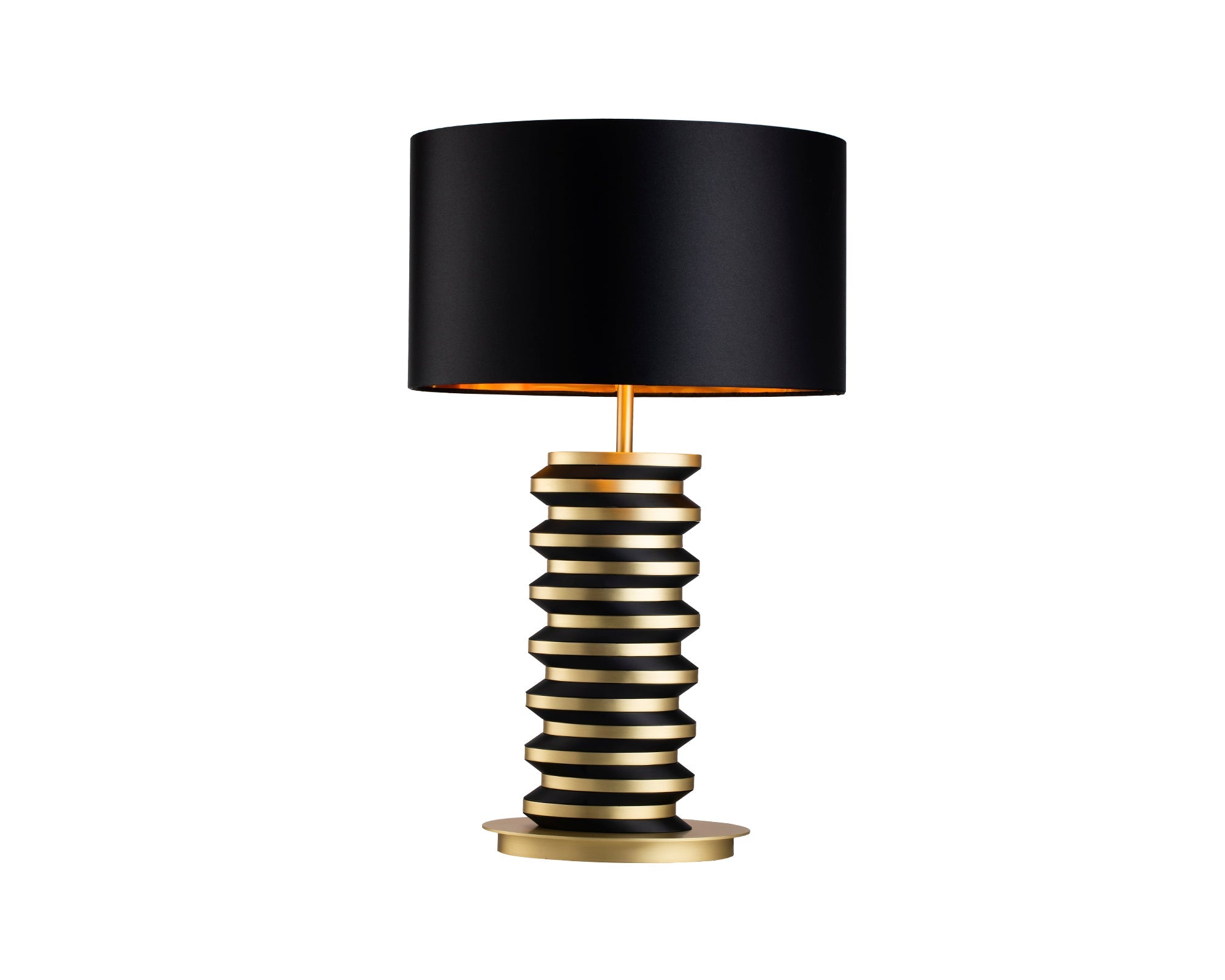 Jacquard Table Lamp - Brushed Brass, Matt Black