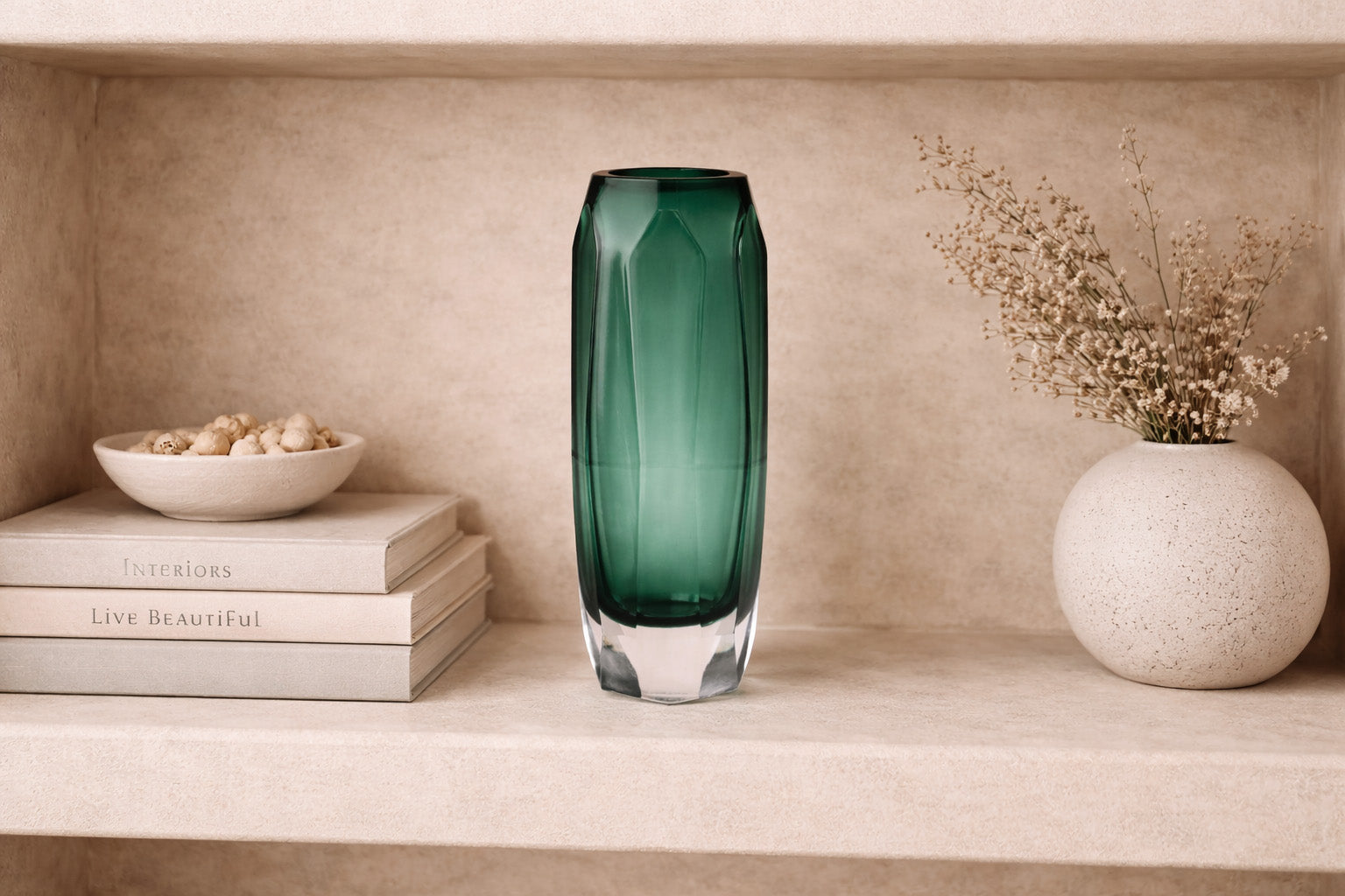 Emerald Vase Small - Green Glass