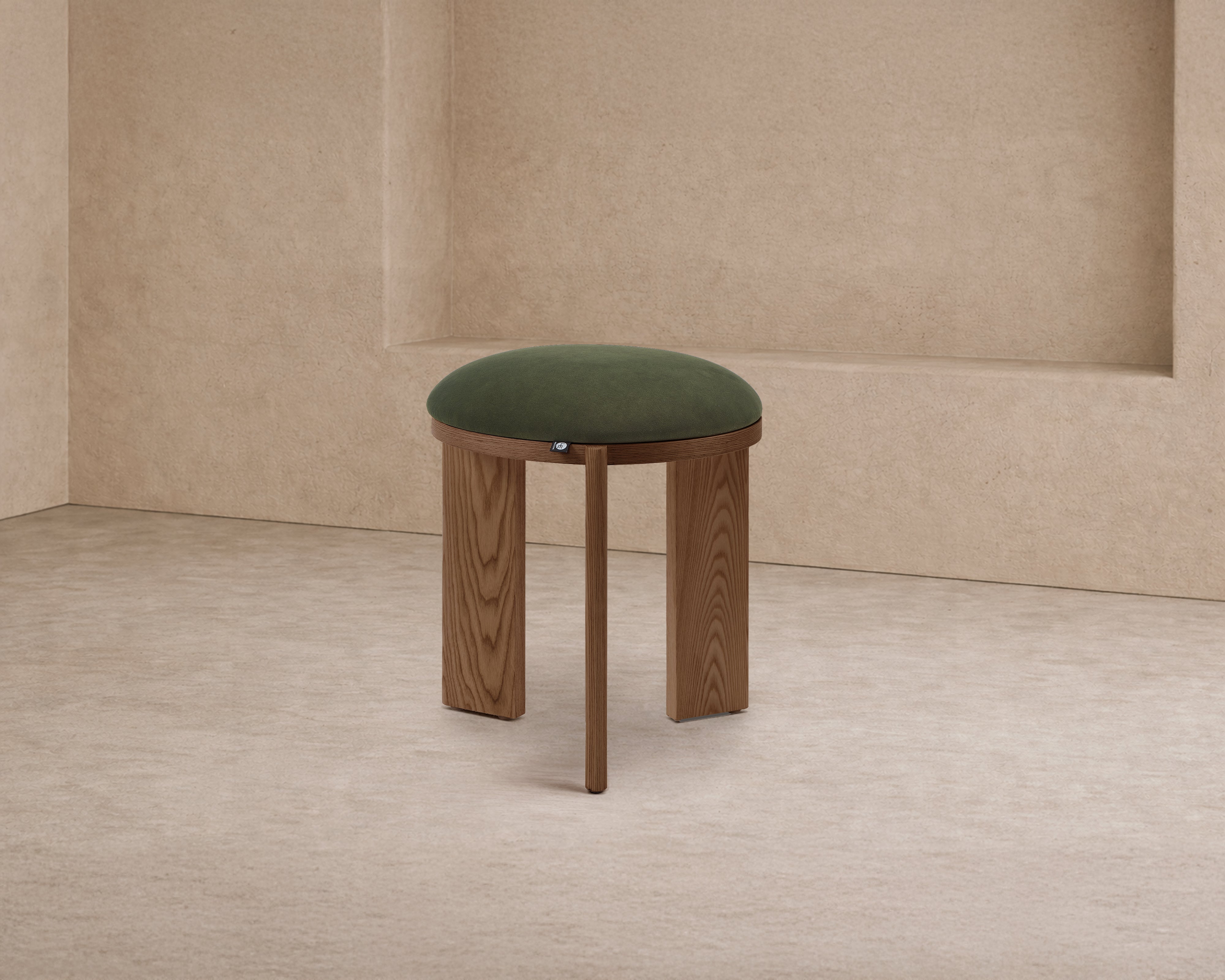 Lia Foot Stool - (Crib 5) Hopper Moss & Brushed Brown