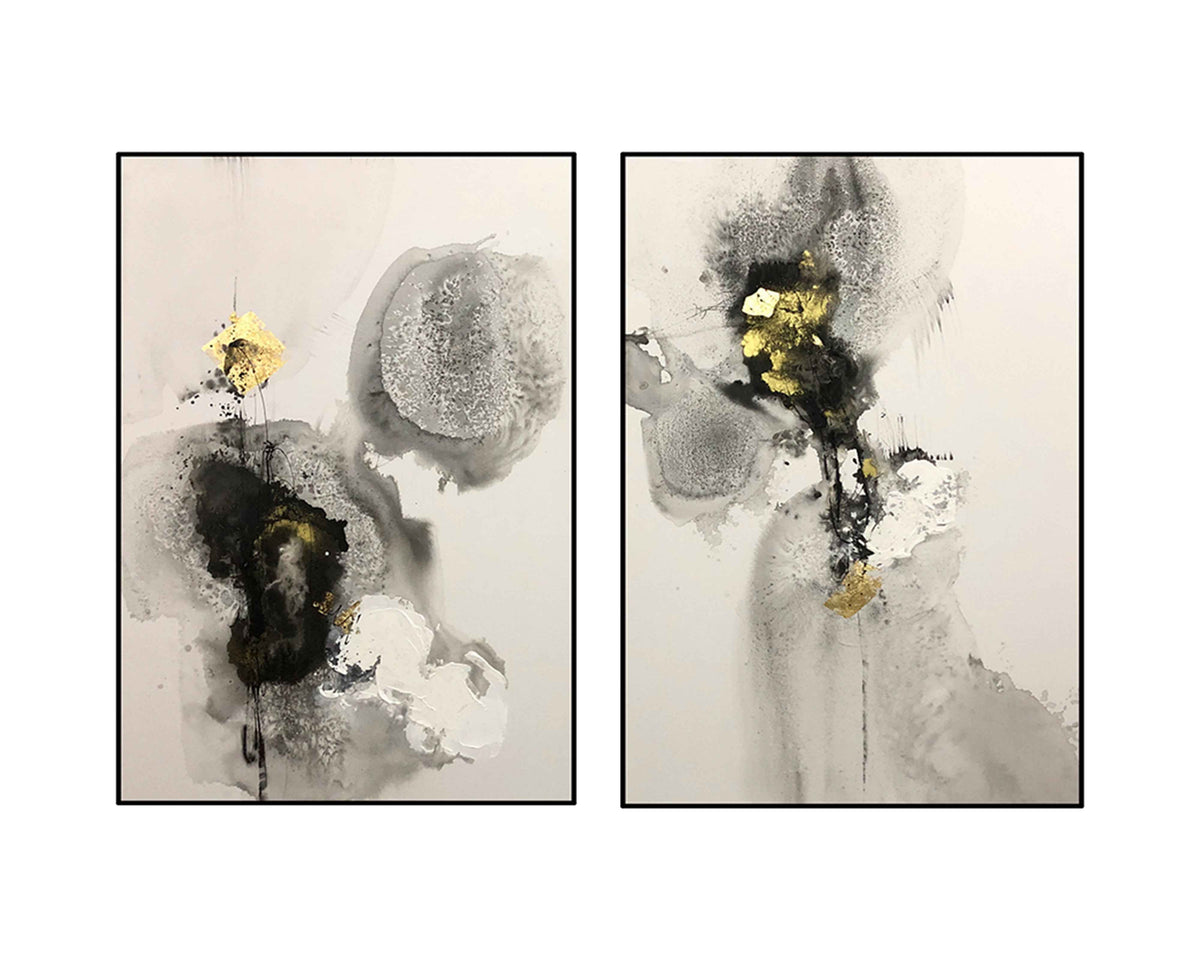 Caravelle Painting (set of 2) - Beige and Gold