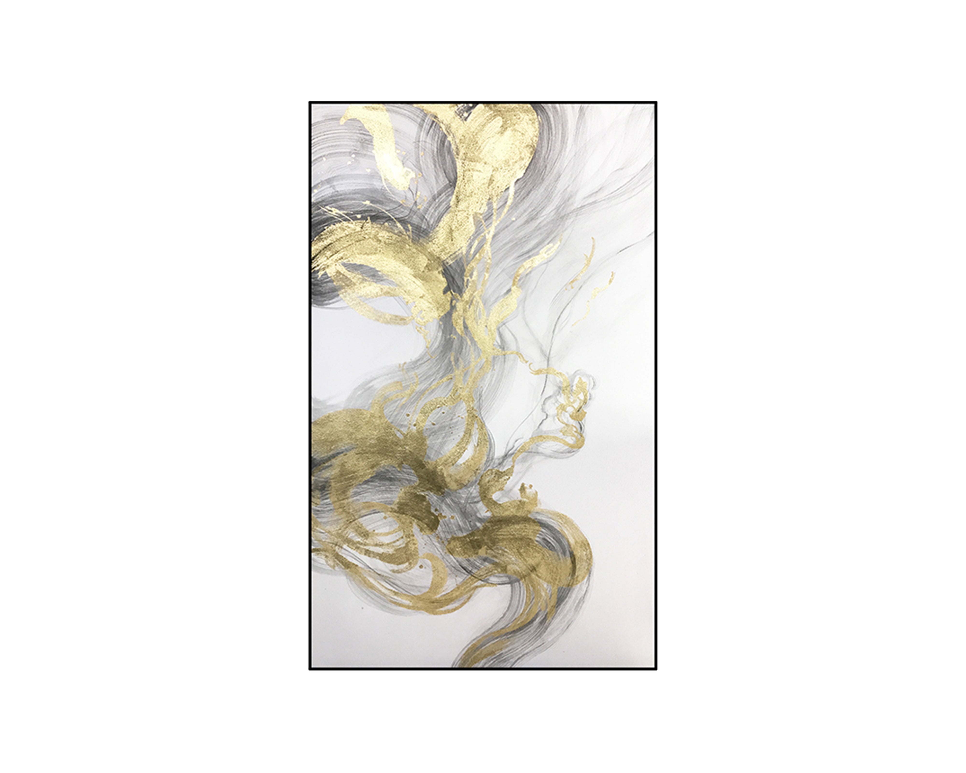 Futura Painting - Gold and Grey