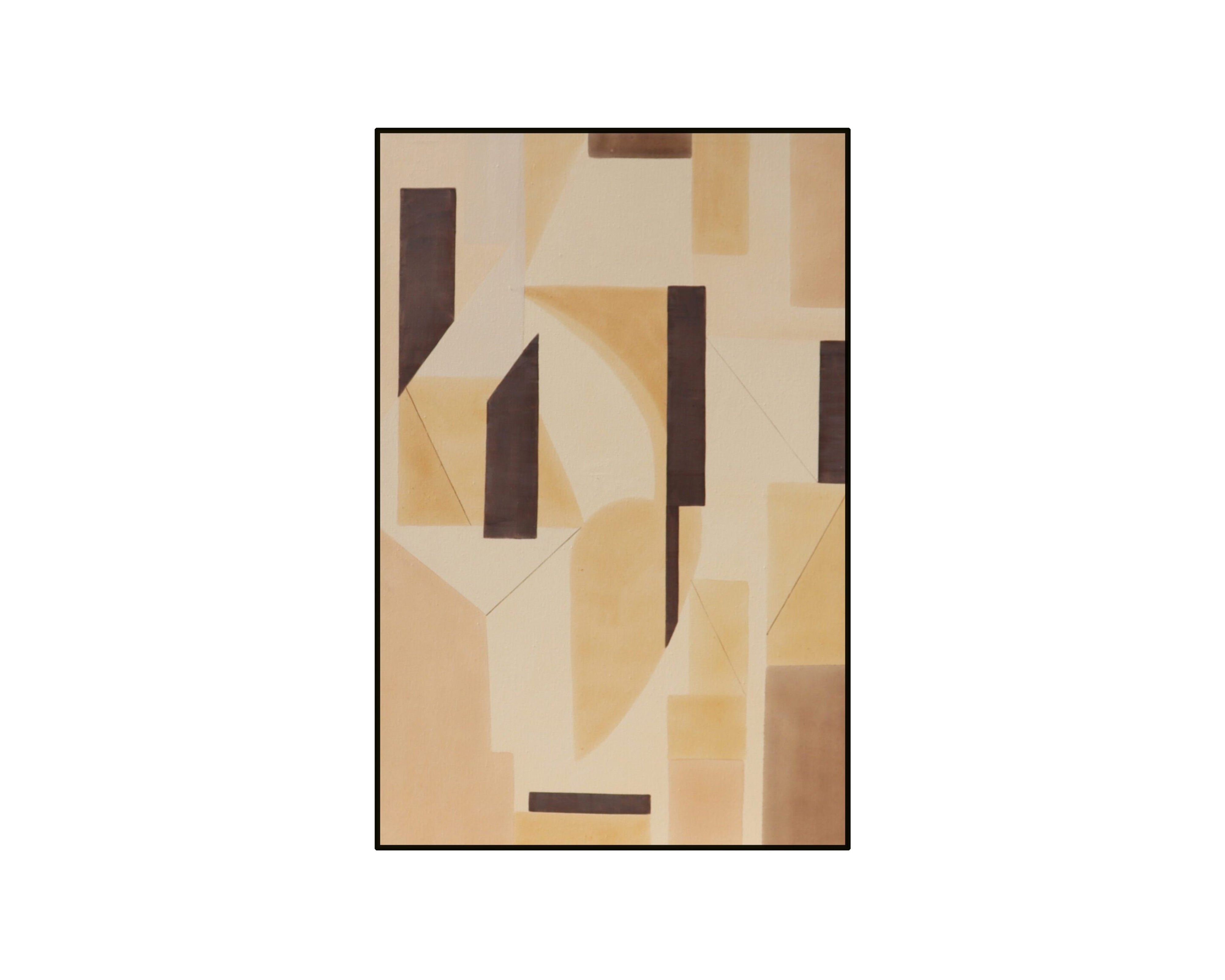 Juin Painting - Brown, Beige and Yellow