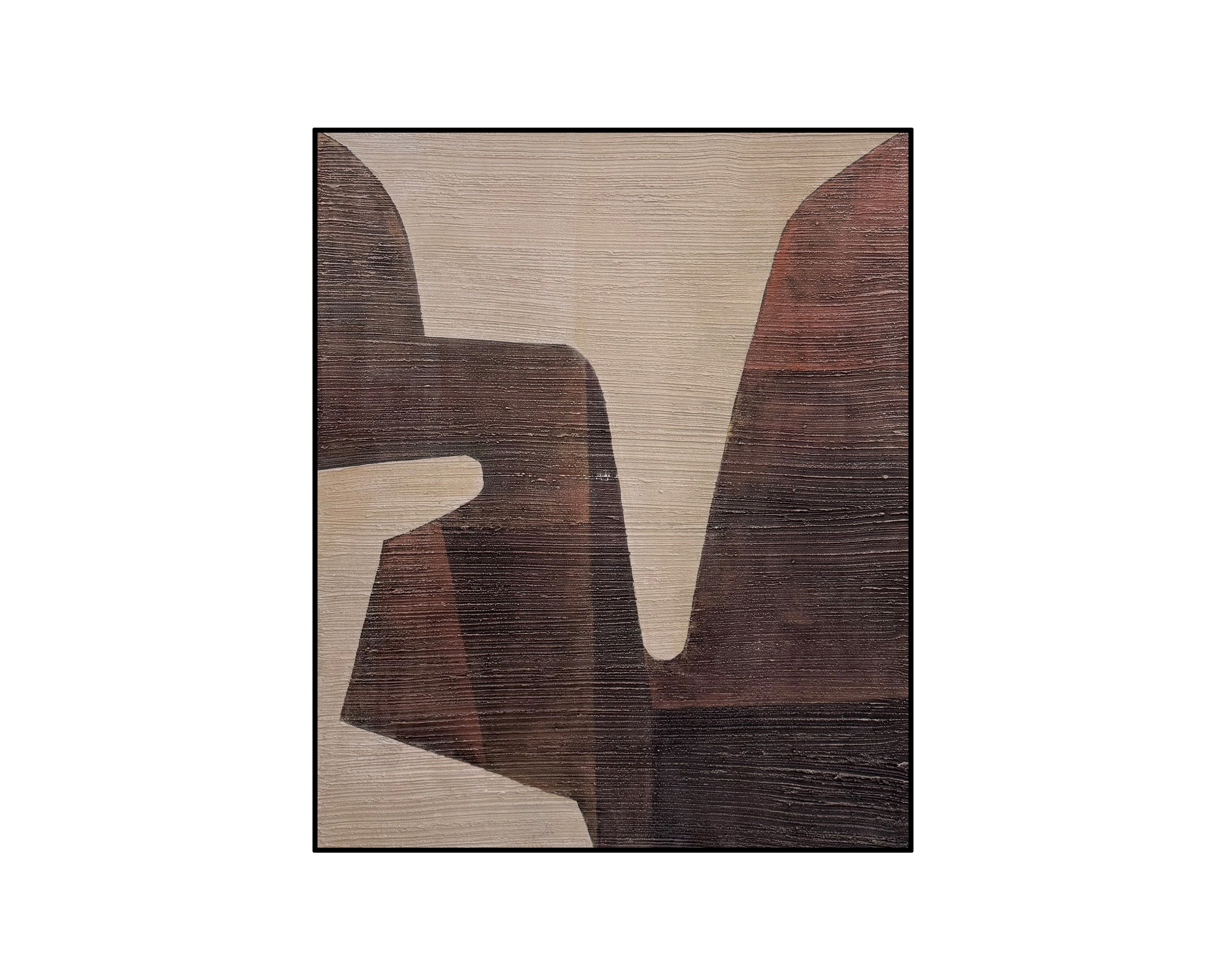Atlas Oil Painting - Hand Painted/Black Wood Frame