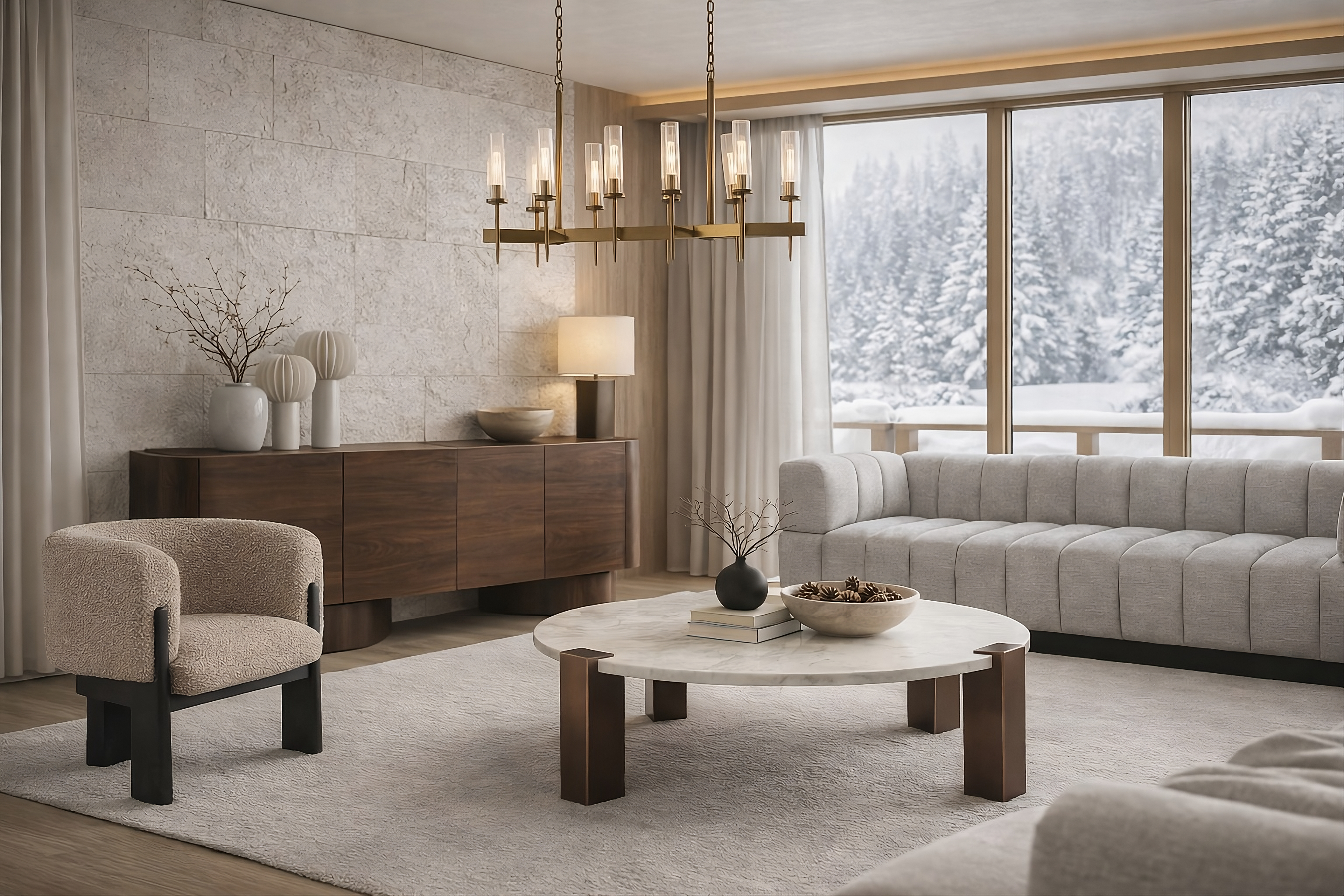 Tilda Pendant Lamp - Clear Glass, Brass Finish