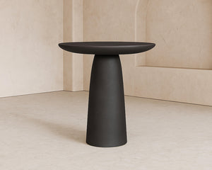 Porter Side Table  - Charcoal Pitted