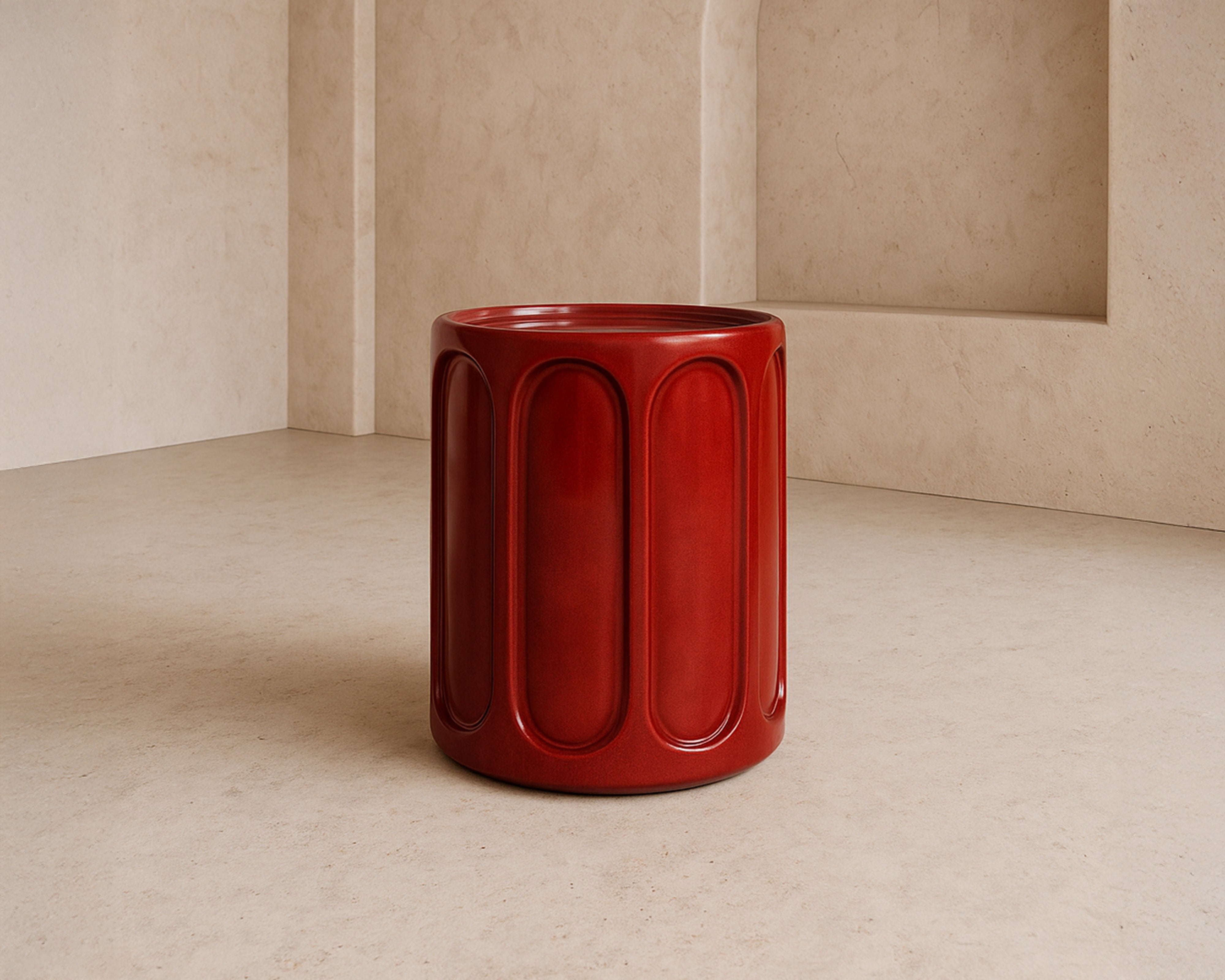 Oka Side Table  - Rust Glazed