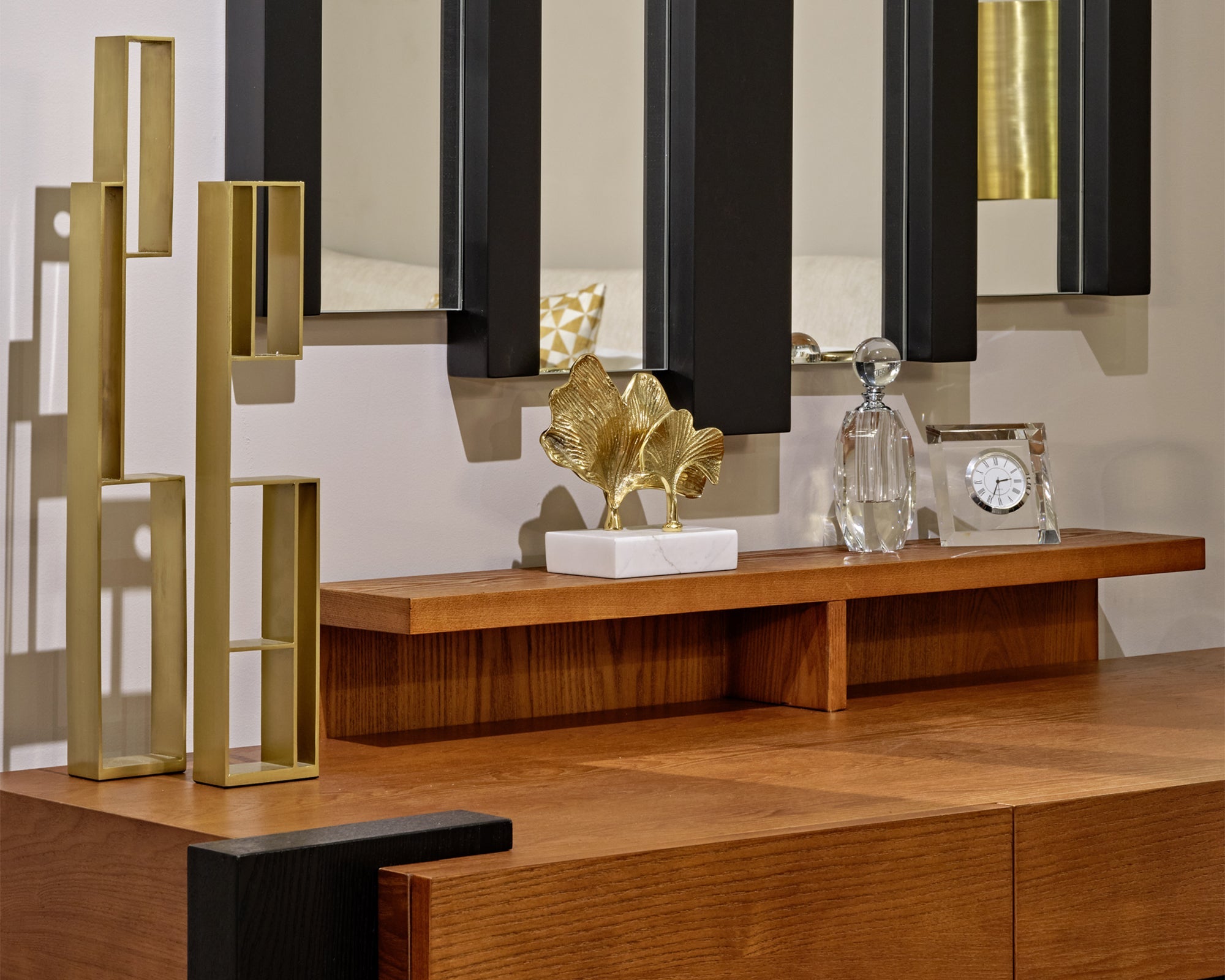 Veneton Candle Holder (set of 2)  - Brushed Brass