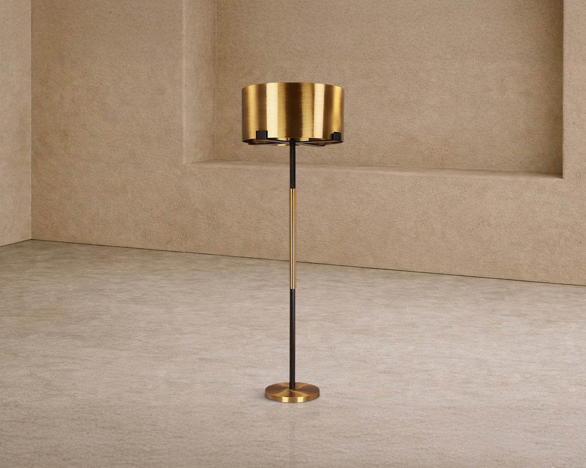 Hamilton Floor Lamp - Brushed Brass