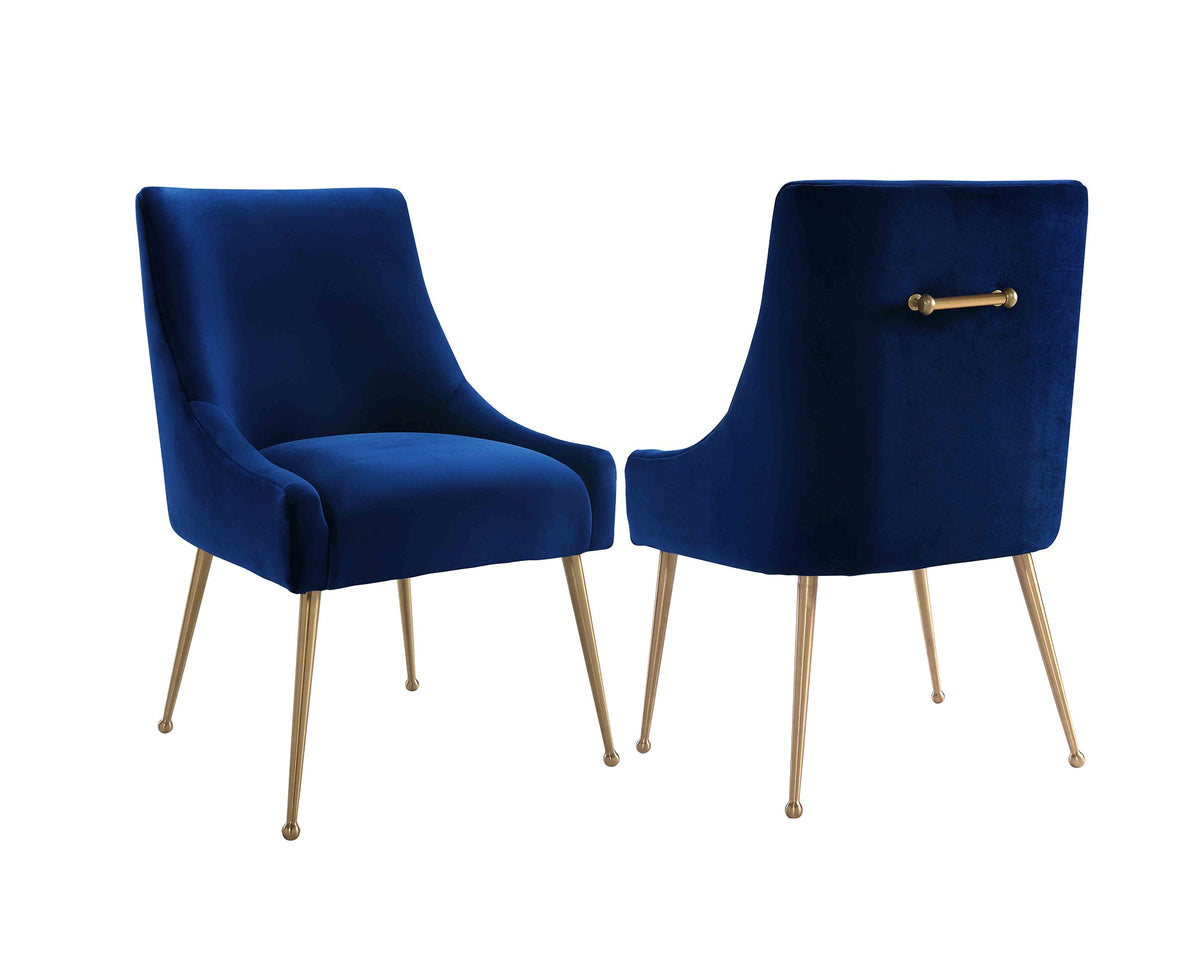 Cohen Dining Chair  -  Marine Blue Velvet