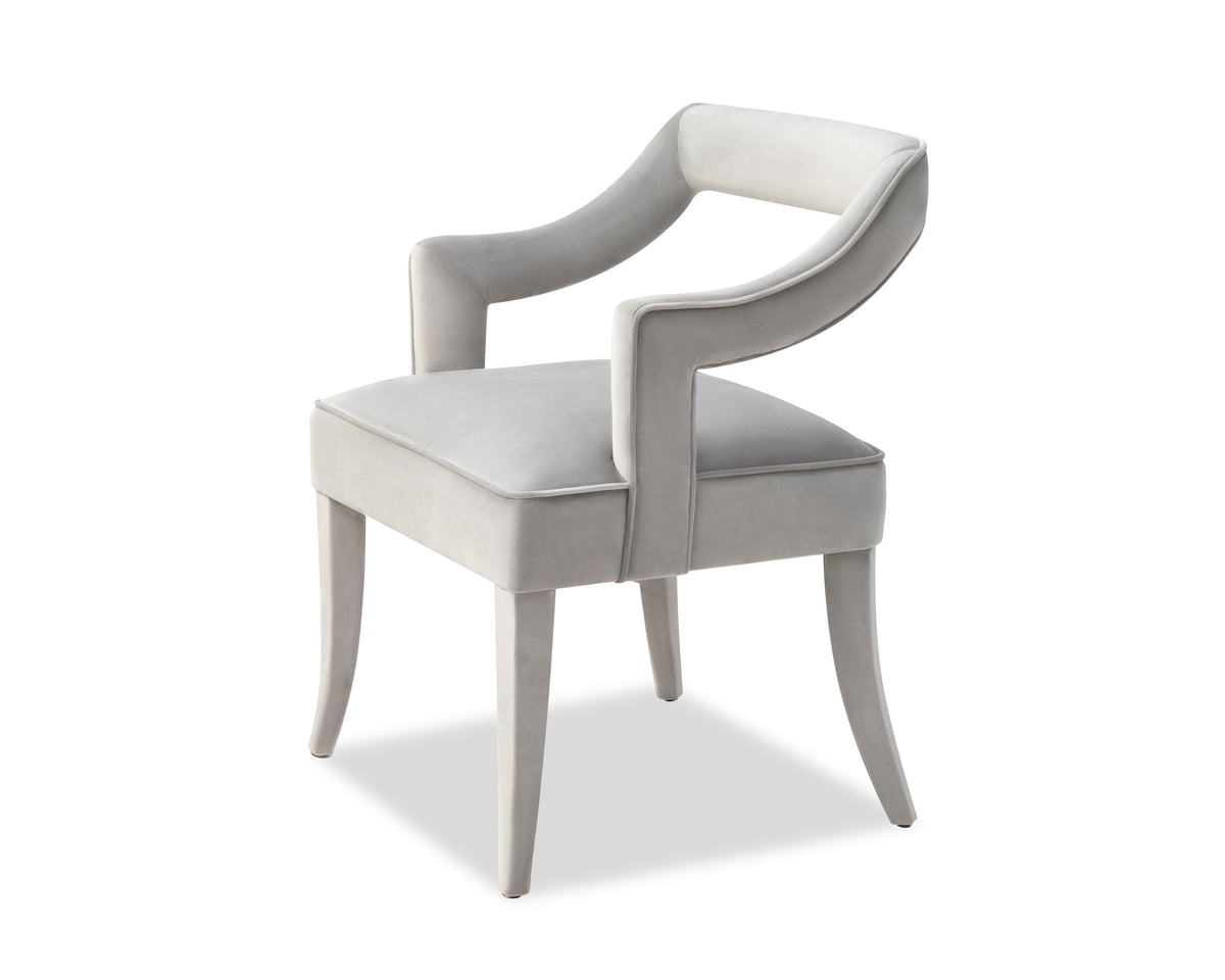 Calvin Dining Chair  -  Horizon Grey Velvet