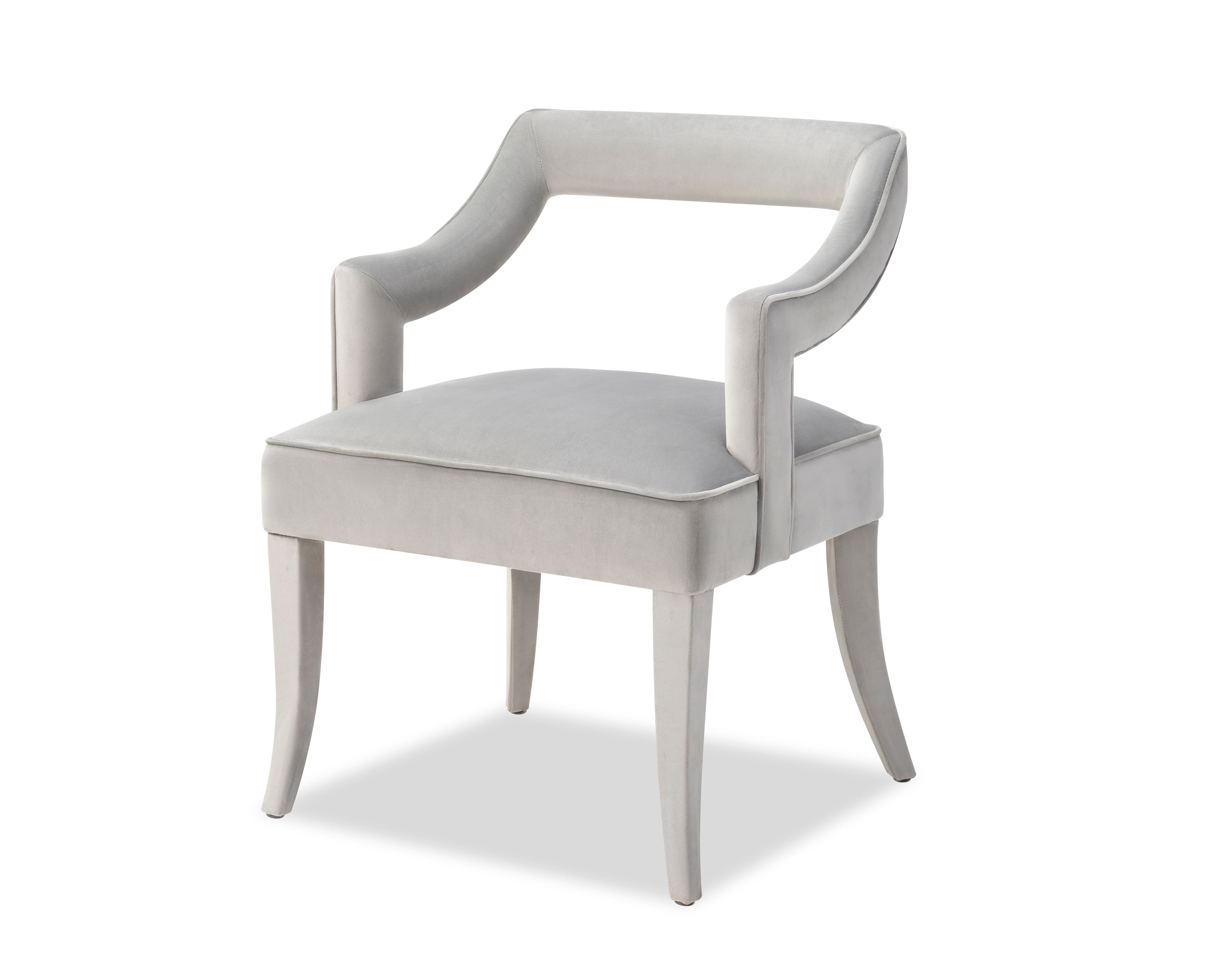 Calvin Dining Chair  -  Horizon Grey Velvet
