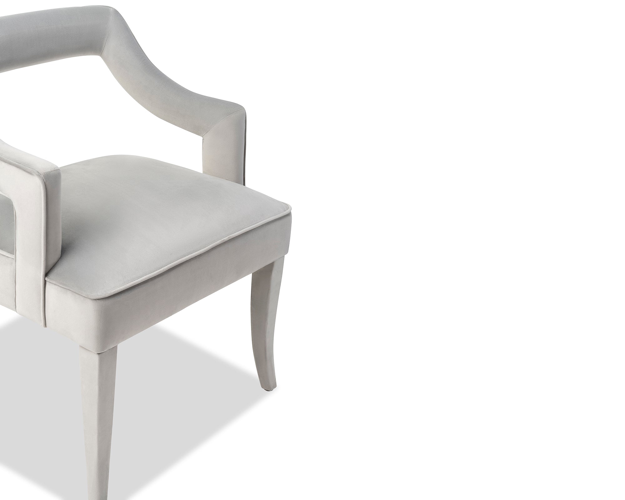 Calvin Dining Chair  -  Horizon Grey Velvet