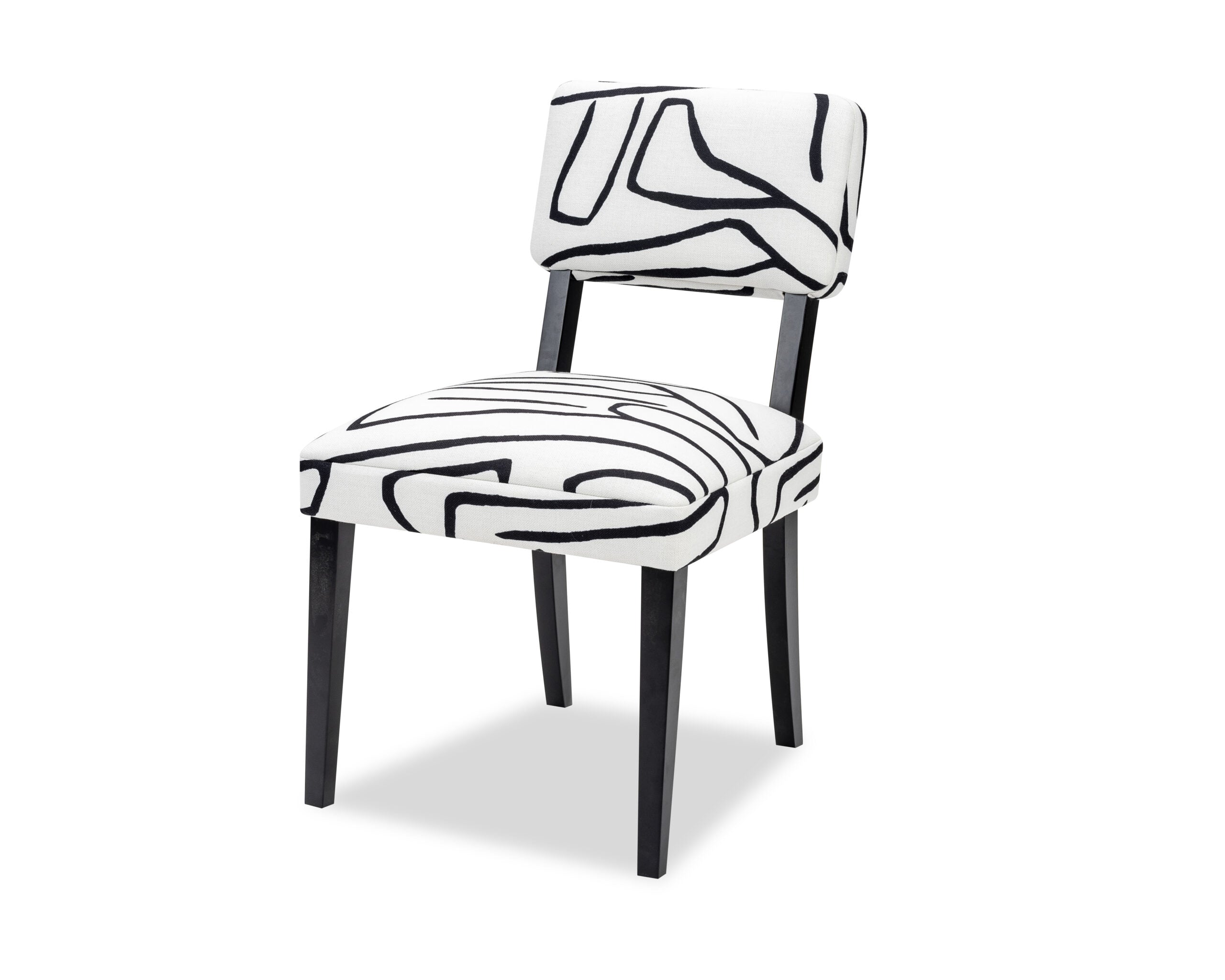 Alfama Dining Chair  -  Zebra Black & White
