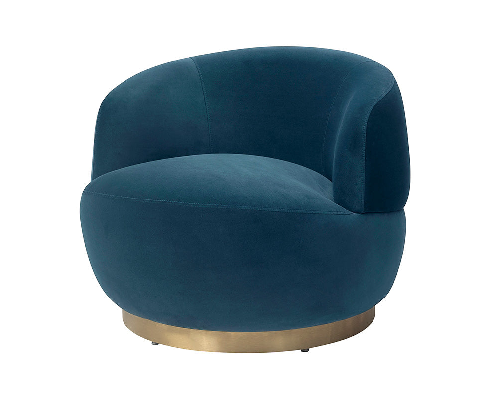 Vitale Occasional Chair Chair  -  Baxter Deep Sea Velvet