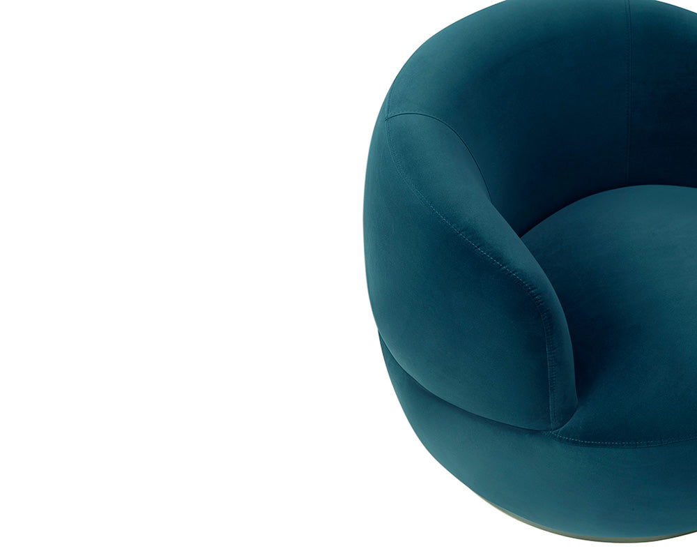 Vitale Occasional Chair Chair  -  Baxter Deep Sea Velvet