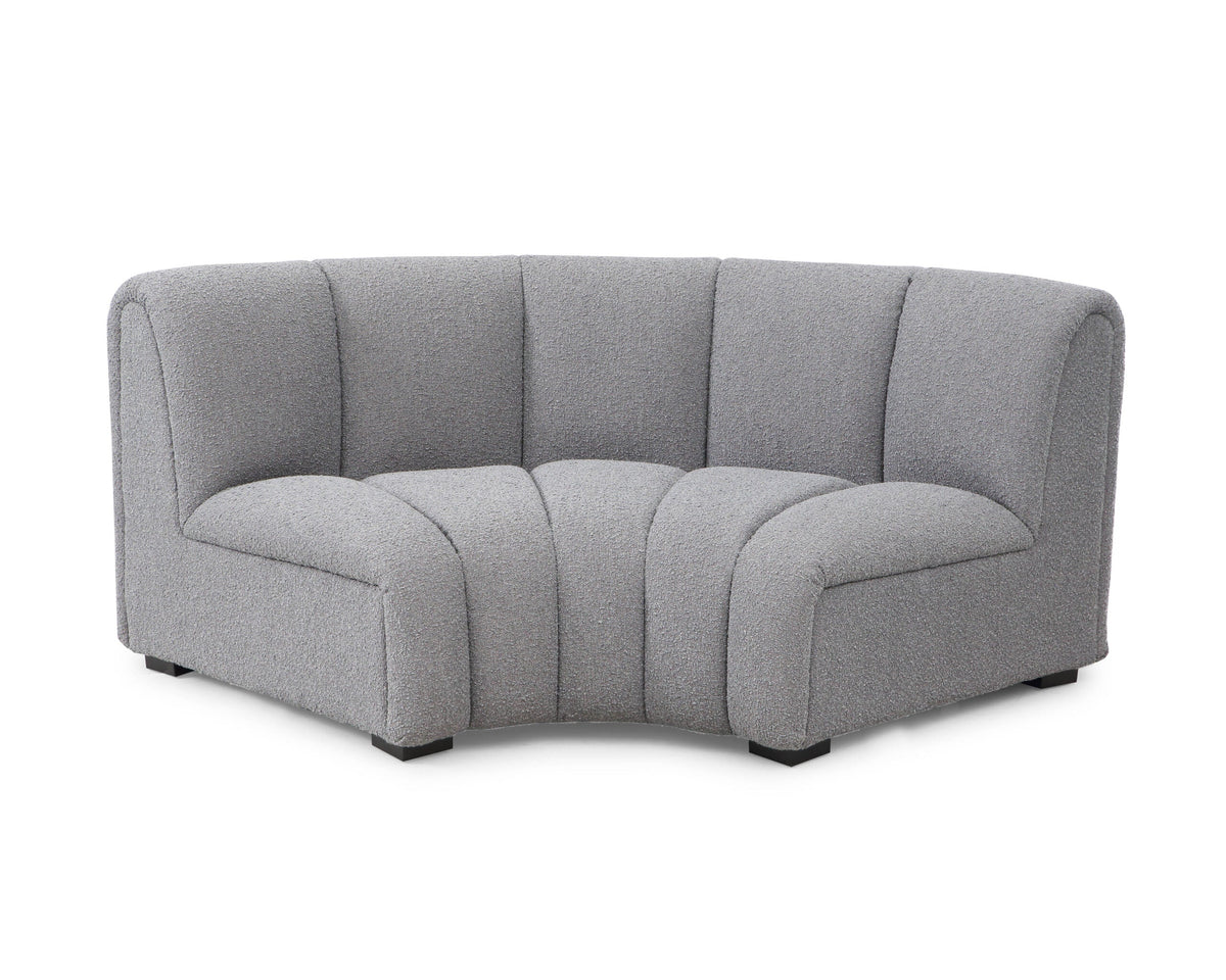 Ralph Sofa Round Corner  -  Boucle Graphic Grey