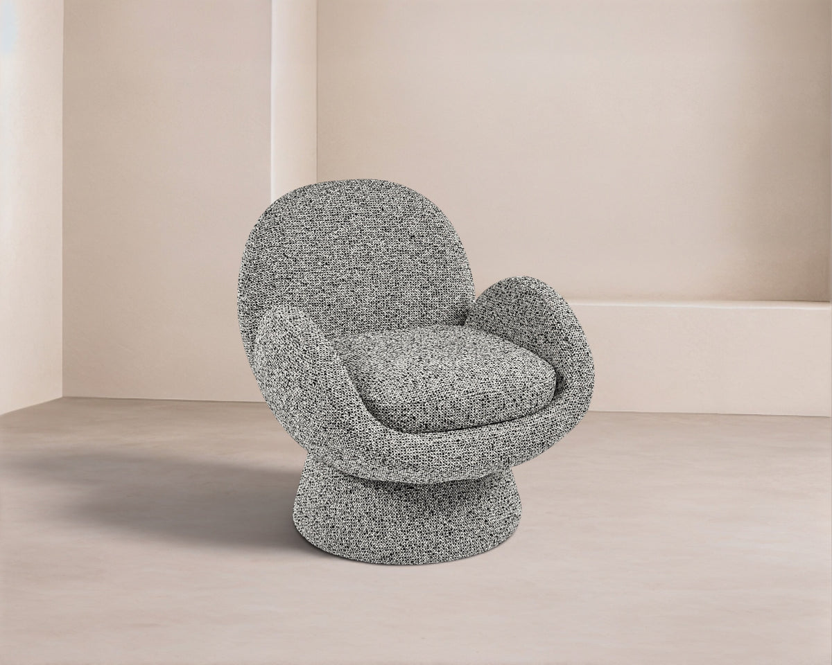 Arles Occasional Swivel Chair (Crib 5) - Dexter Sparkle Stone