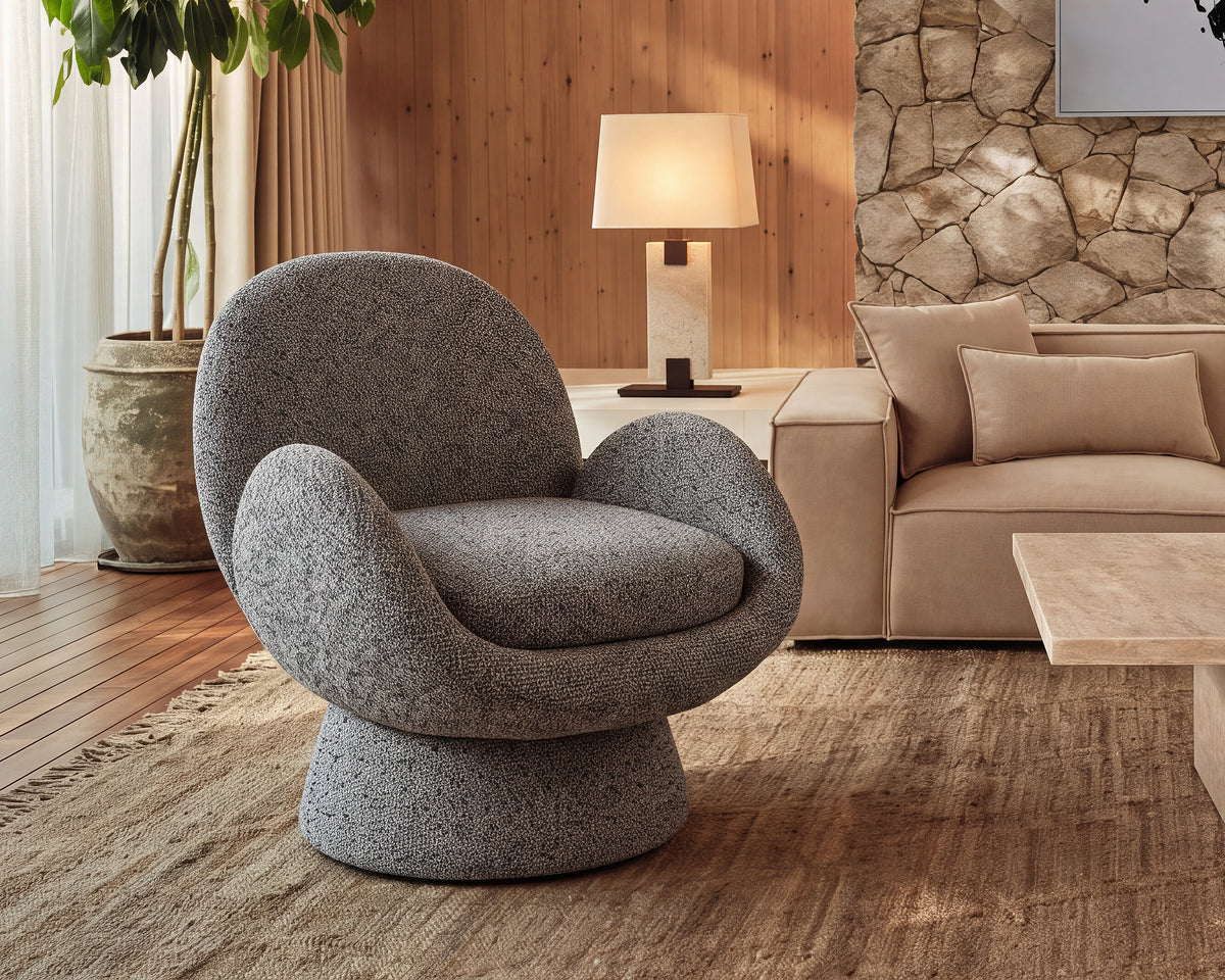 Arles Occasional Swivel Chair (Crib 5) - Dexter Sparkle Stone