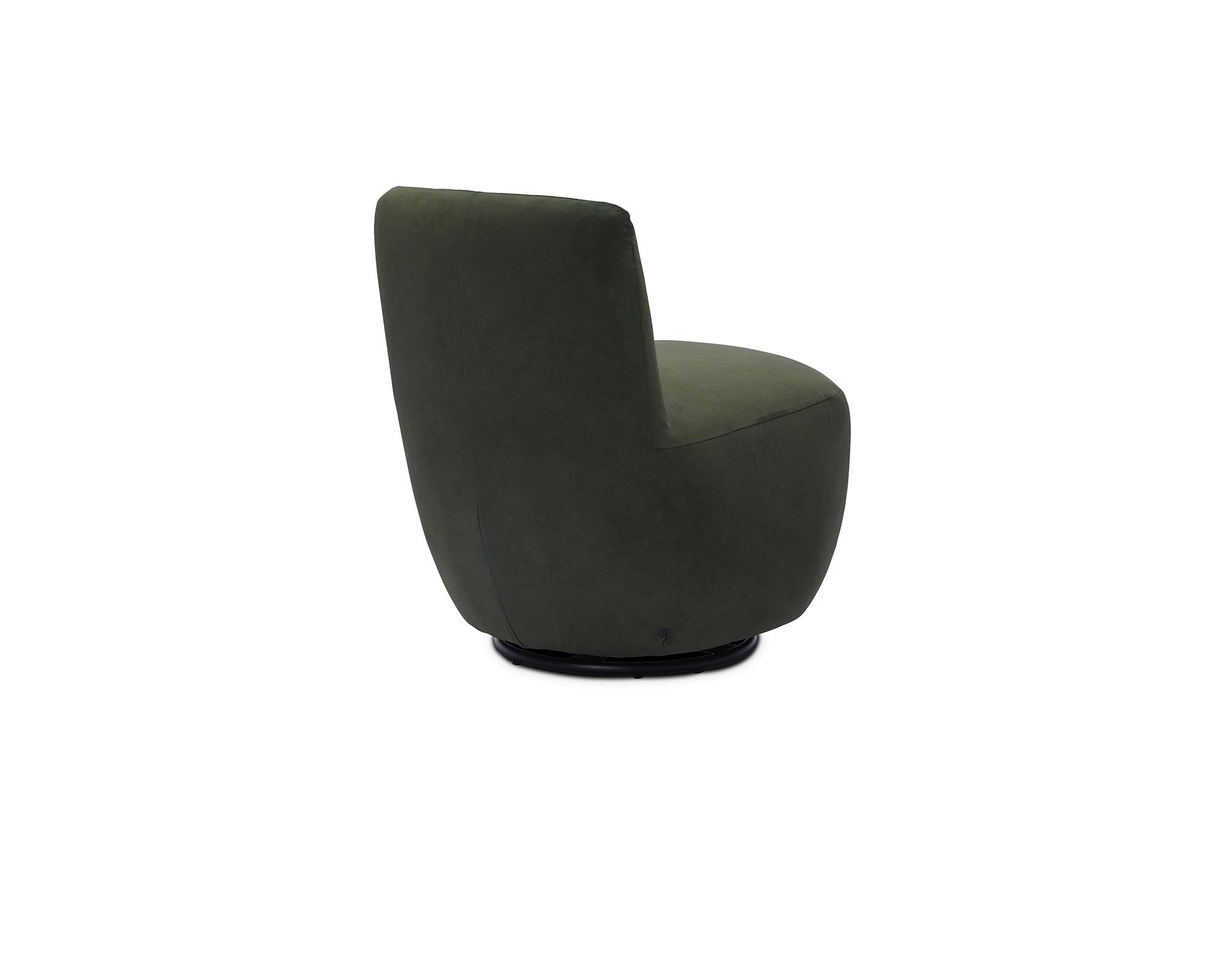 Hopper Swivel Occasional Chair - Hopper Moss | Matt Black Metal (Crib 5)