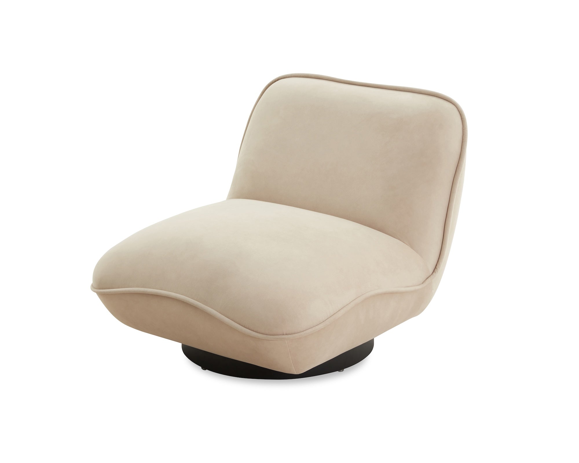 Algar Swivel (Crib 5) Occasional Chair - Hopper Desert and Matt Black Metal