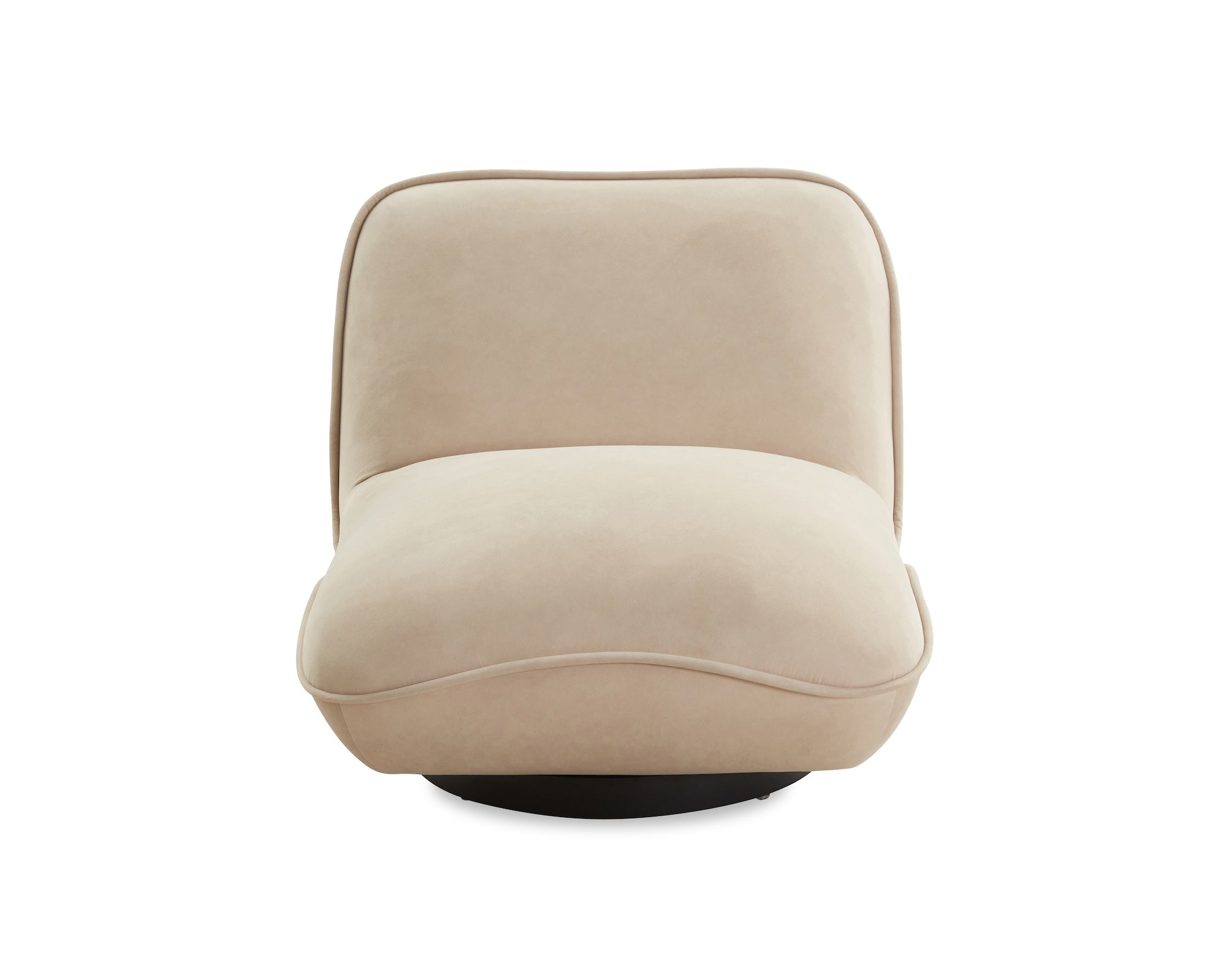 Algar Swivel (Crib 5) Occasional Chair - Hopper Desert and Matt Black Metal