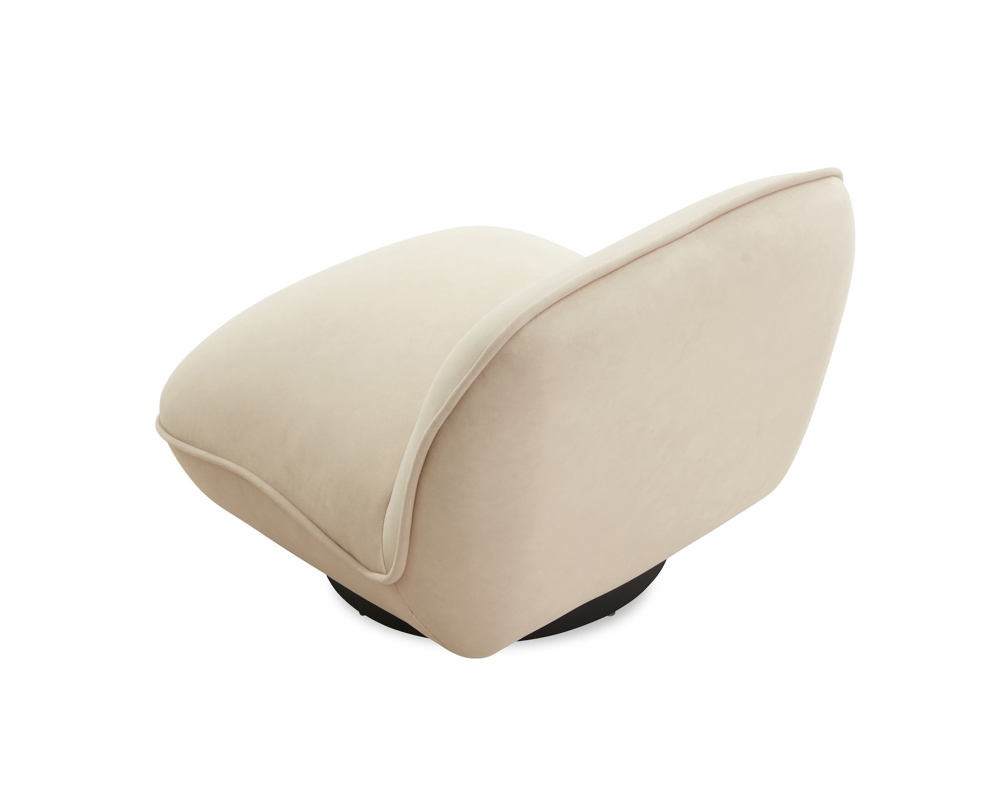Algar Swivel (Crib 5) Occasional Chair - Hopper Desert and Matt Black Metal
